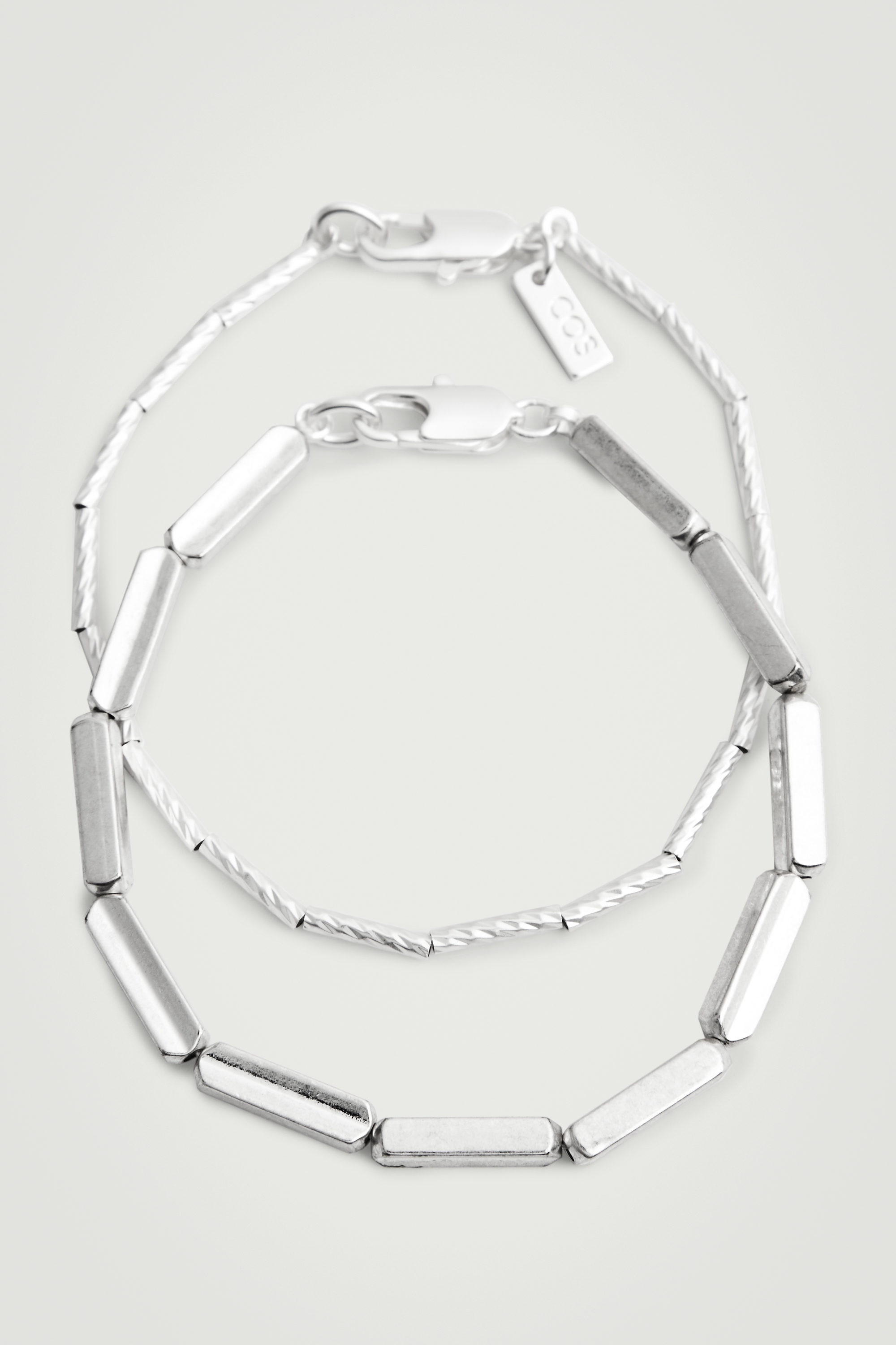 2-PACK CHAIN BRACELETS - SILVER | COS