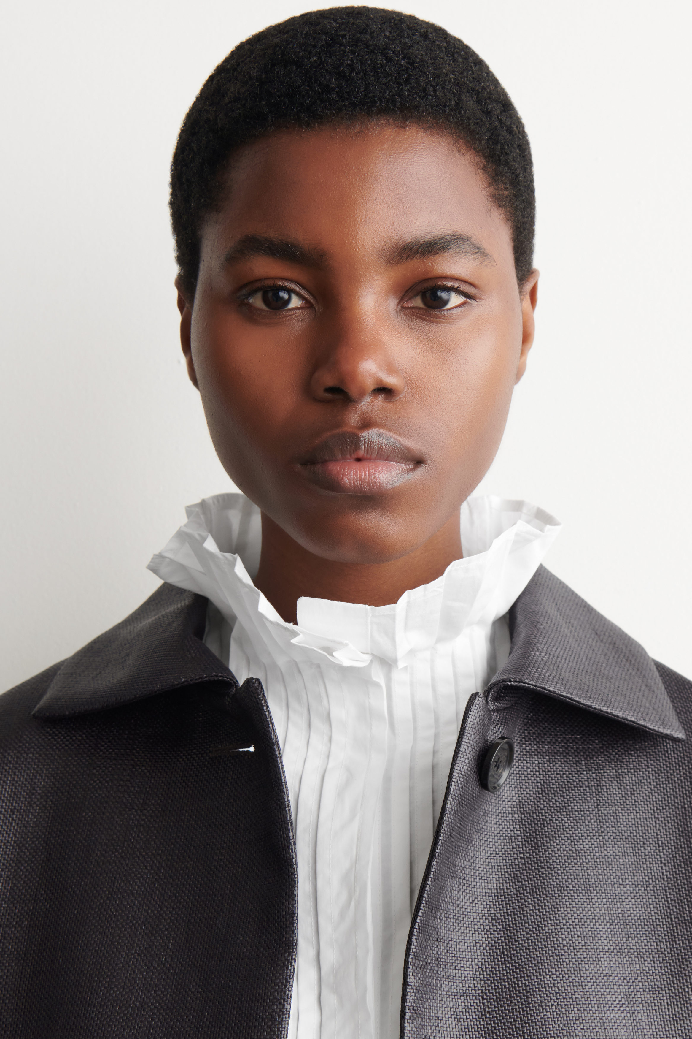 PINTUCKED COTTON BLOUSE - WHITE | COS