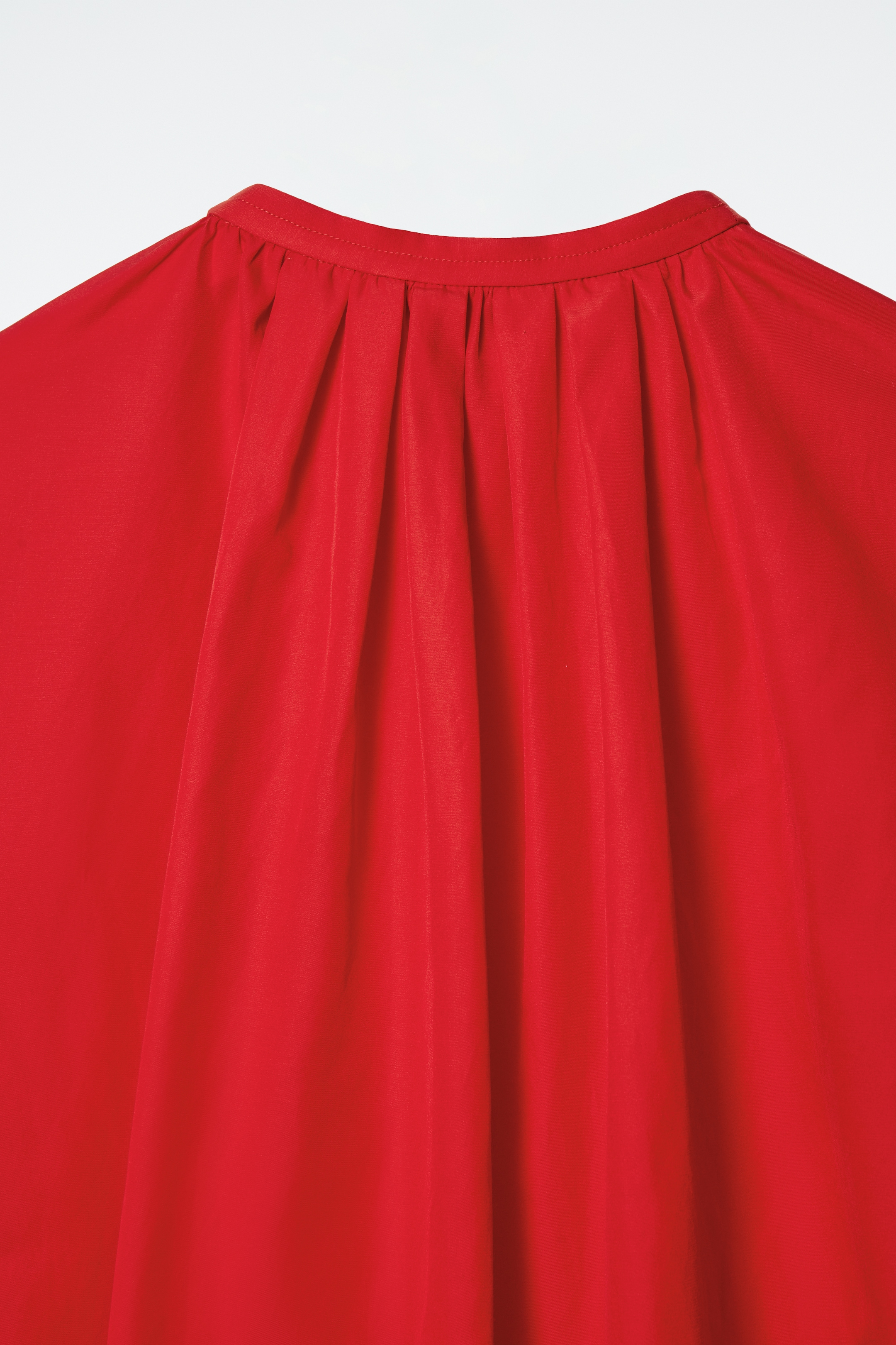 View larger image: BALLOON-SLEEVE SILK BLOUSE - RED - Ladies | H&M GB 8