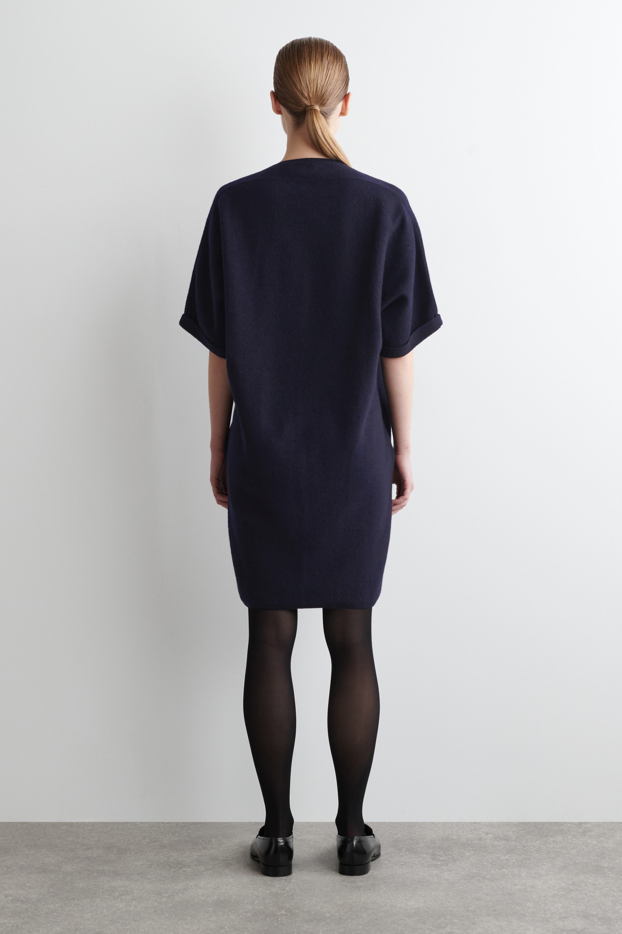 SCULPTED MERINO WOOL MINI DRESS