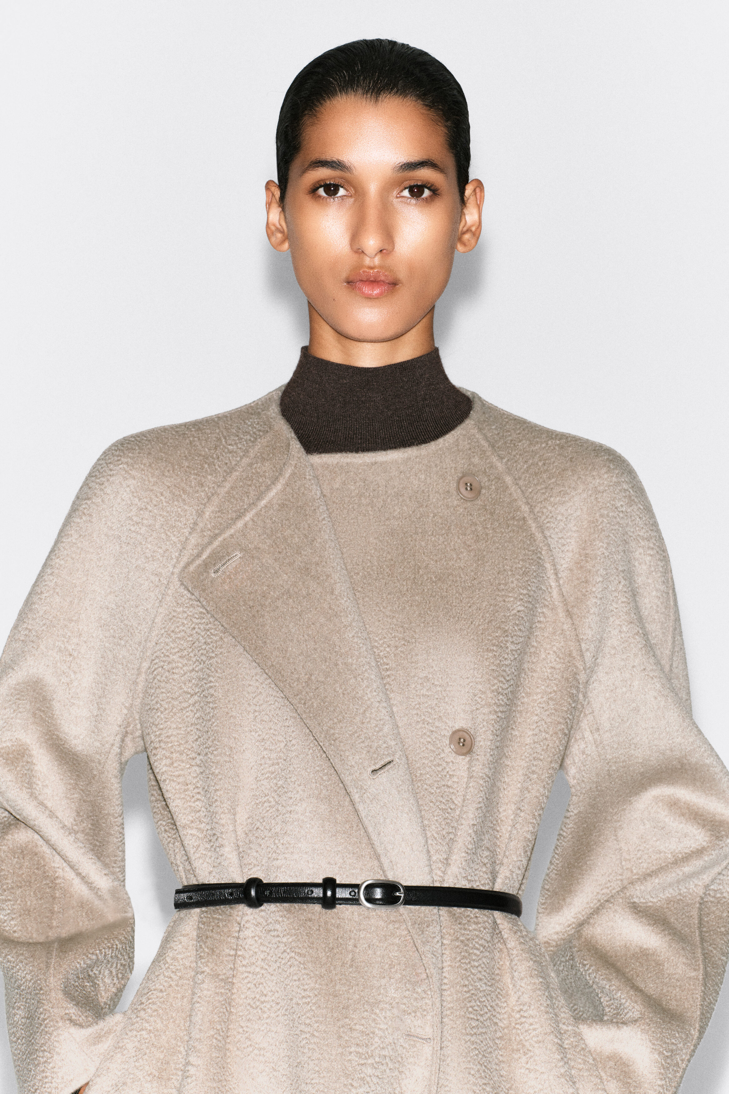 DOUBLE-FACED CASHMERE LONG COAT - OAT | COS DK