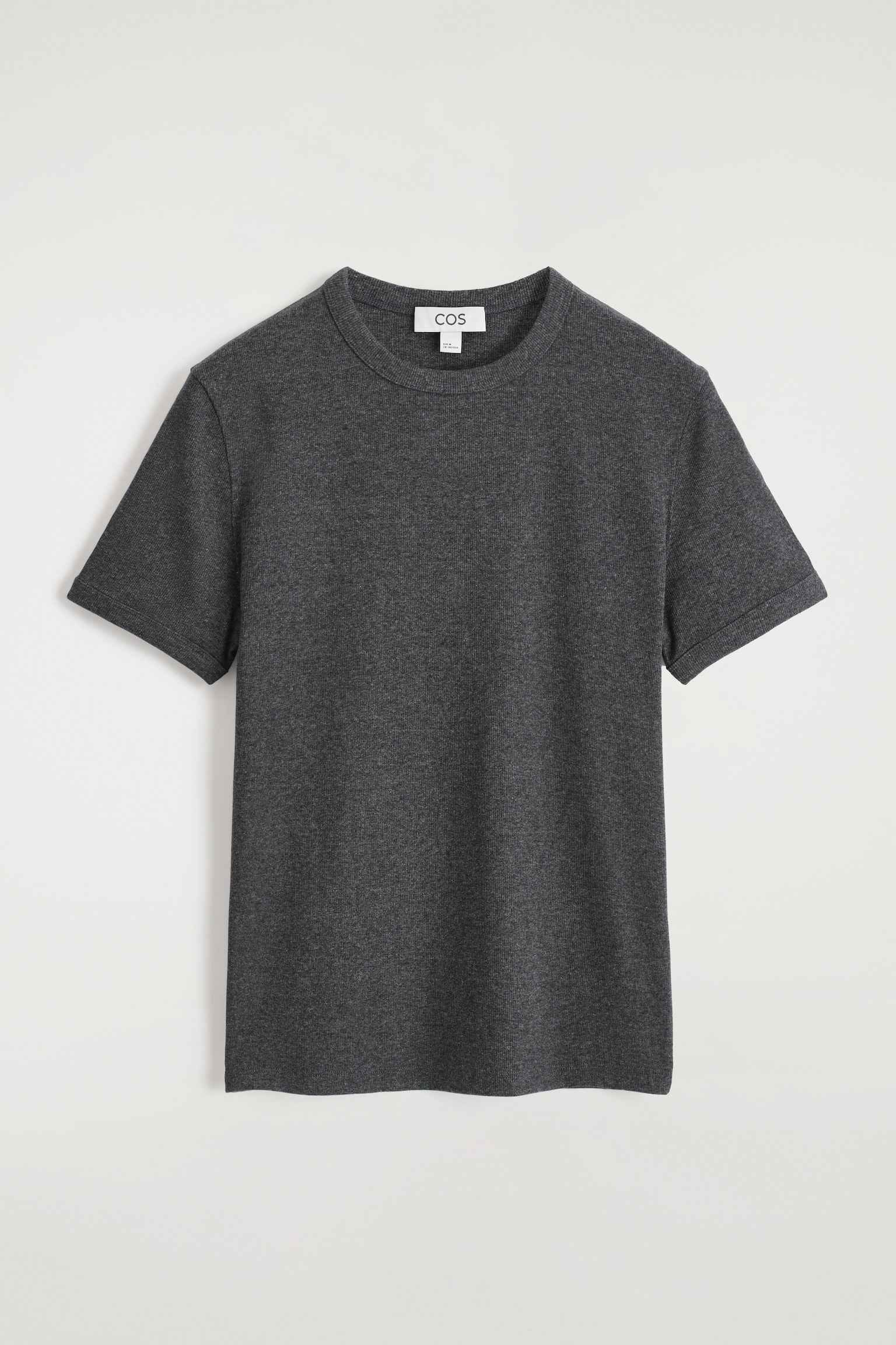 SLIM RIBBED COTTON T-SHIRT - CHARCOAL/DARK KHAKI/WHITE/BLACK/NAVY/KHAKI/LIGHT GREY - 2