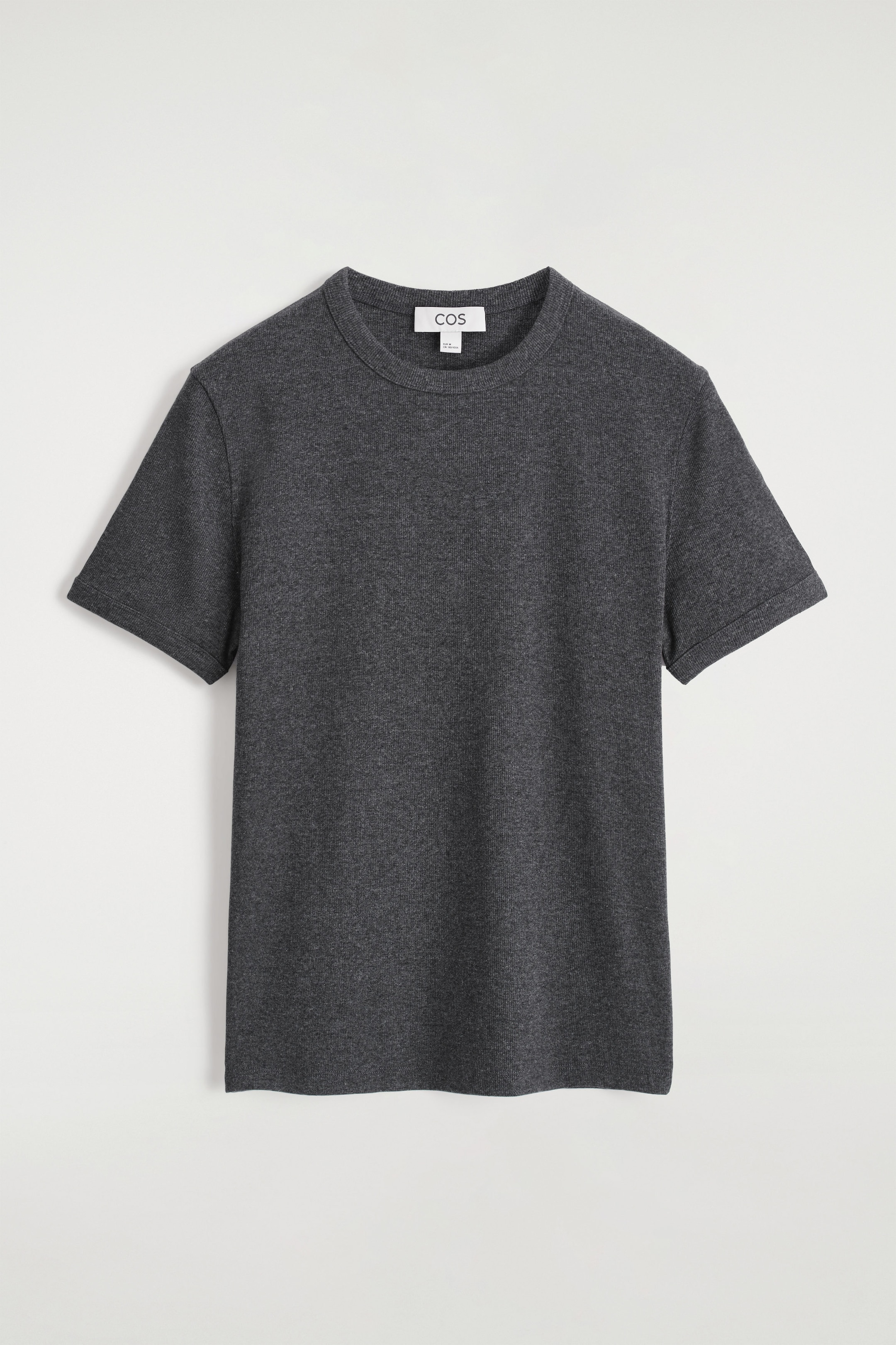 SLIM RIBBED COTTON T-SHIRT