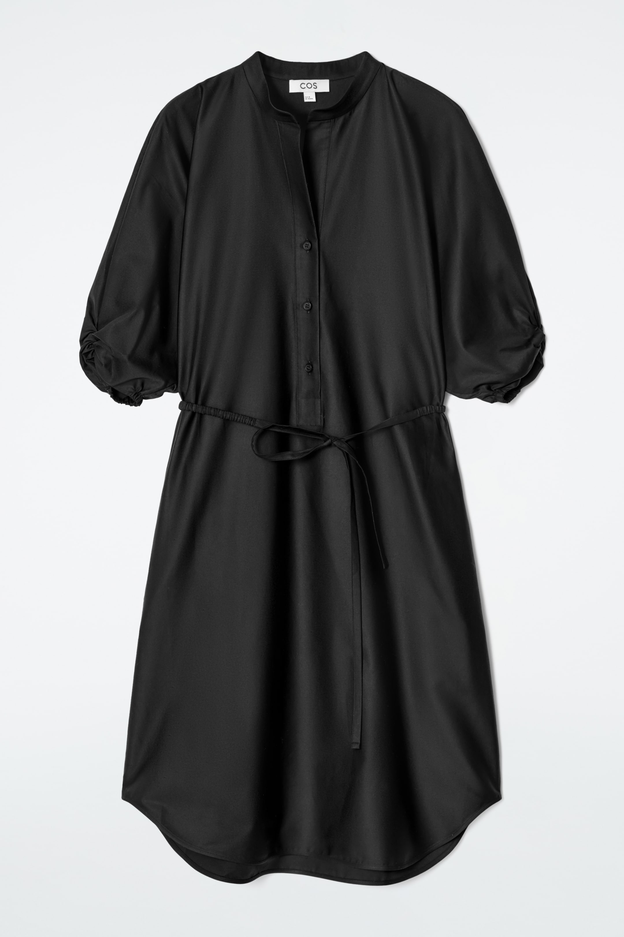 Agrandir l'image: ROBE-CHEMISE CEINTURÉE MIDI - NOIR - FEMME | H&M FR 6