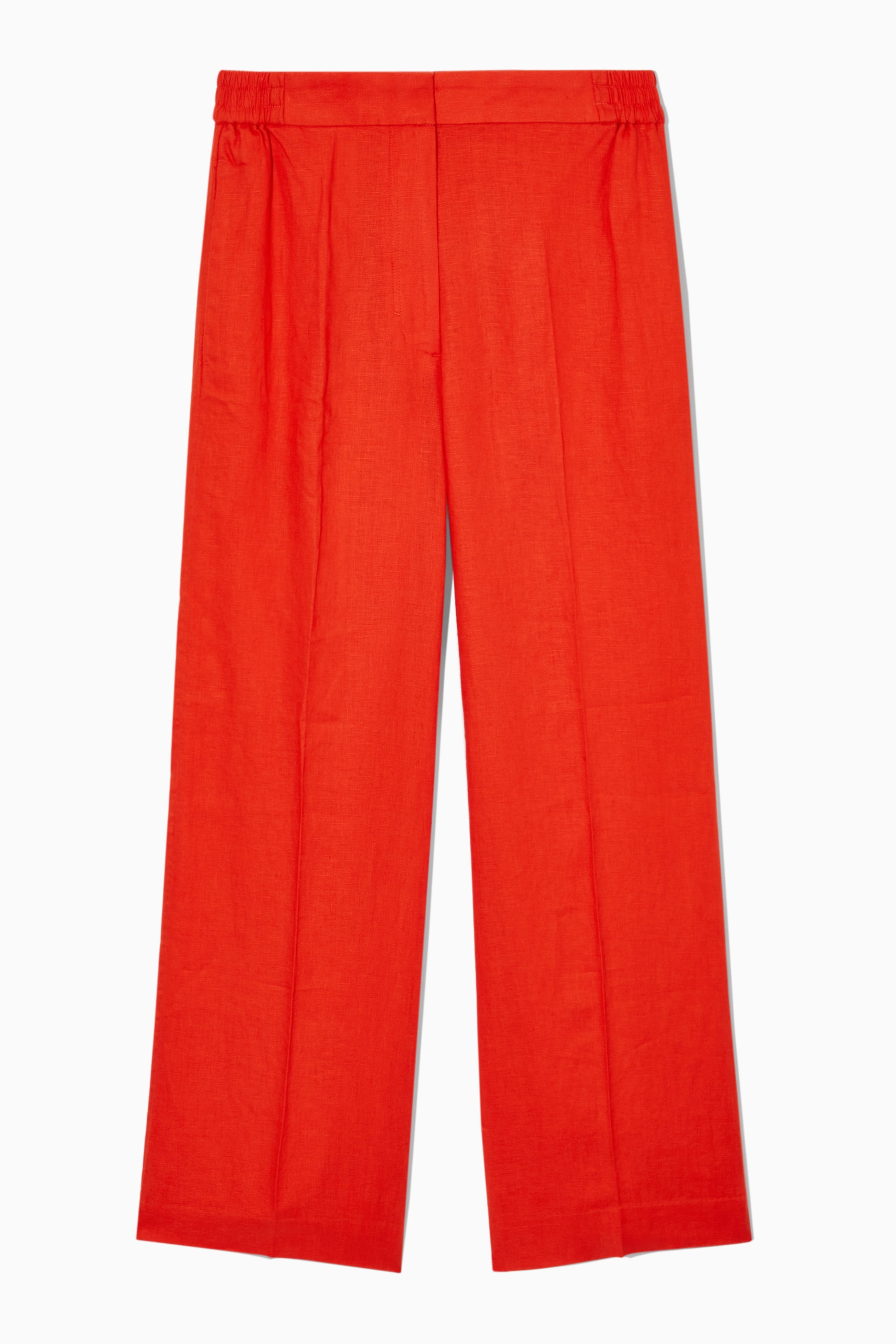 ELEGANTE LEINENHOSE MIT WEITEM BEIN