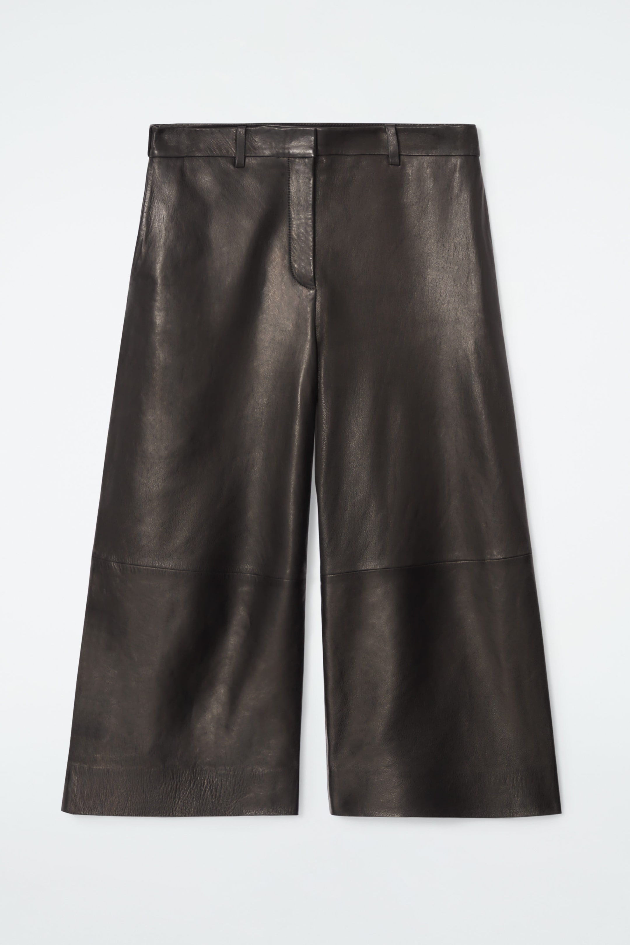 THE LEATHER BARREL-LEG CULOTTES