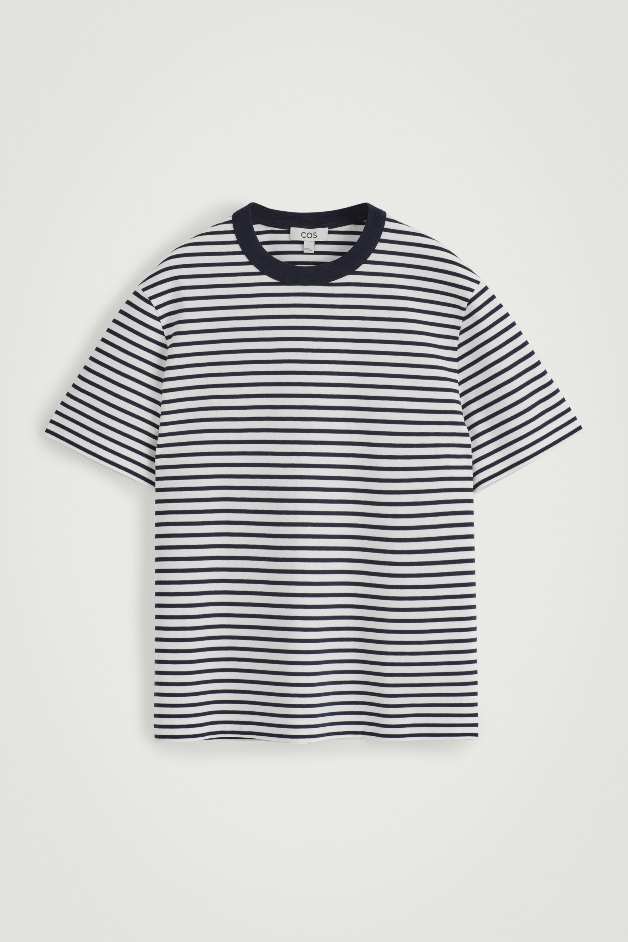 Ingrandisci l'immagine: INTERLOCK COTTON CREW-NECK T-SHIRT - NAVY / STRIPED - UOMO | H&M CH 8