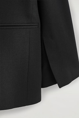 TWILL SINGLE-BREASTED BLAZER — BLACK 8