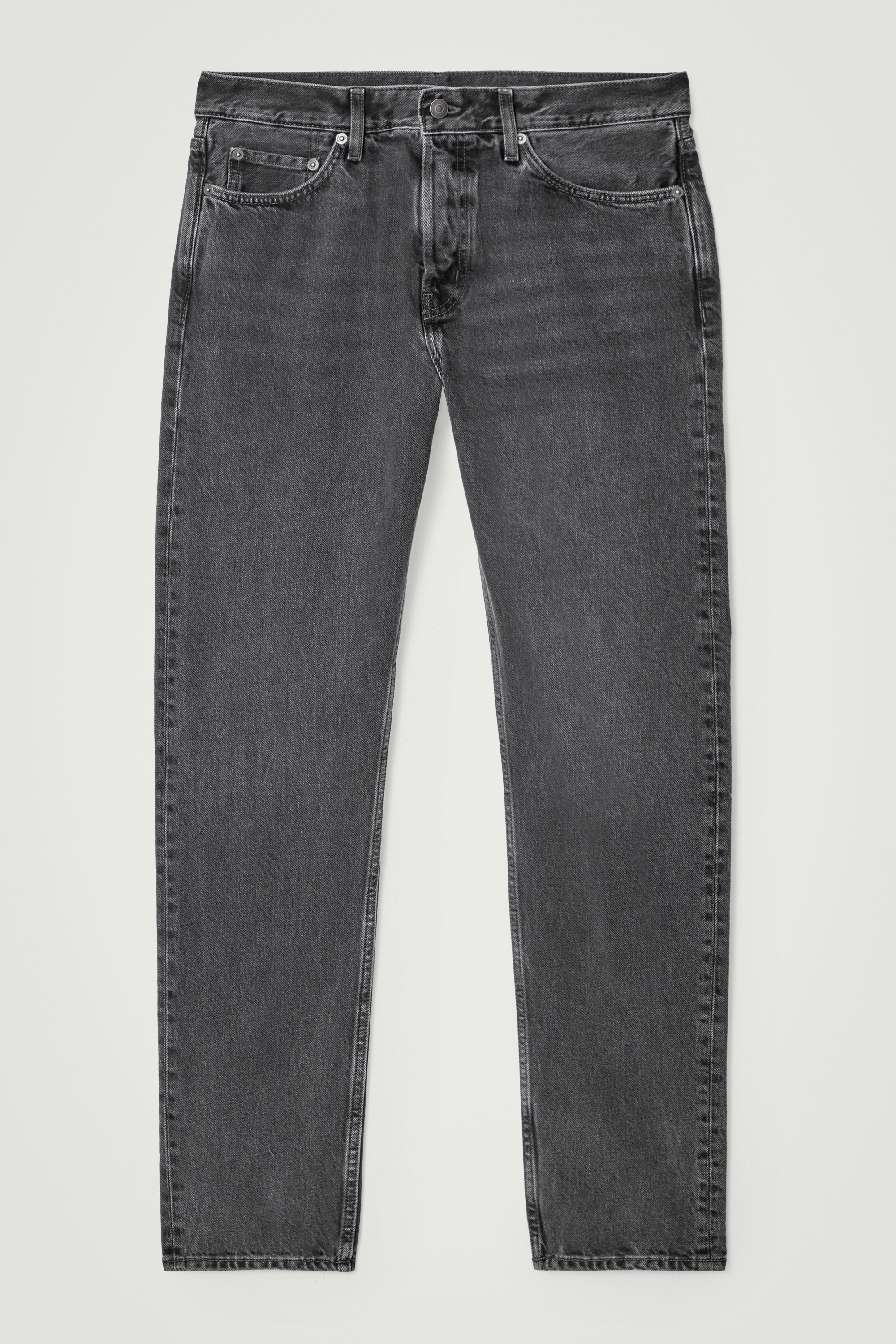 WOOL-JACQUARD TROUSERS - SLIM - GREY MÉLANGE | COS