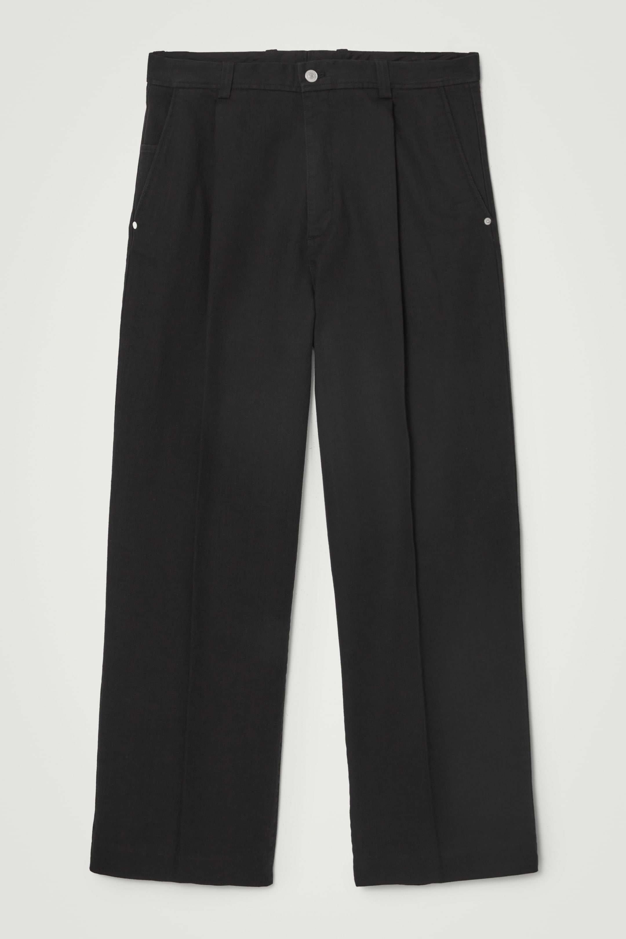 Ver imagen más grande: PANTALONES DENIM PLISADOS CON PERNERA ANCHA - NEGRO - HOMBRE | H&M ES 1