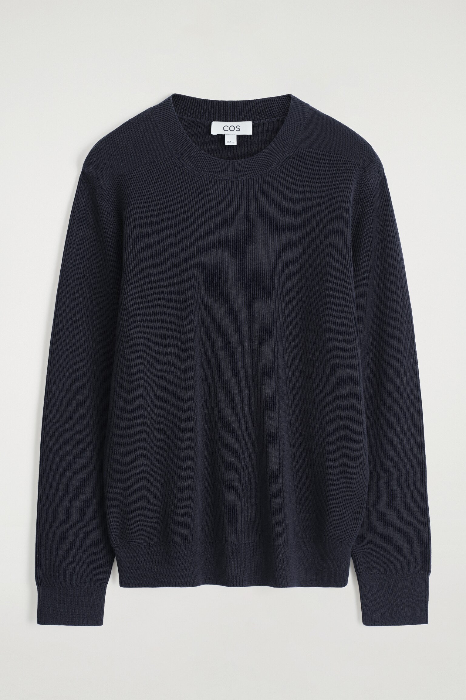 PULL À COL ROND EN COTON - BLEU MARINE/NOIR/ÉCRU - 2