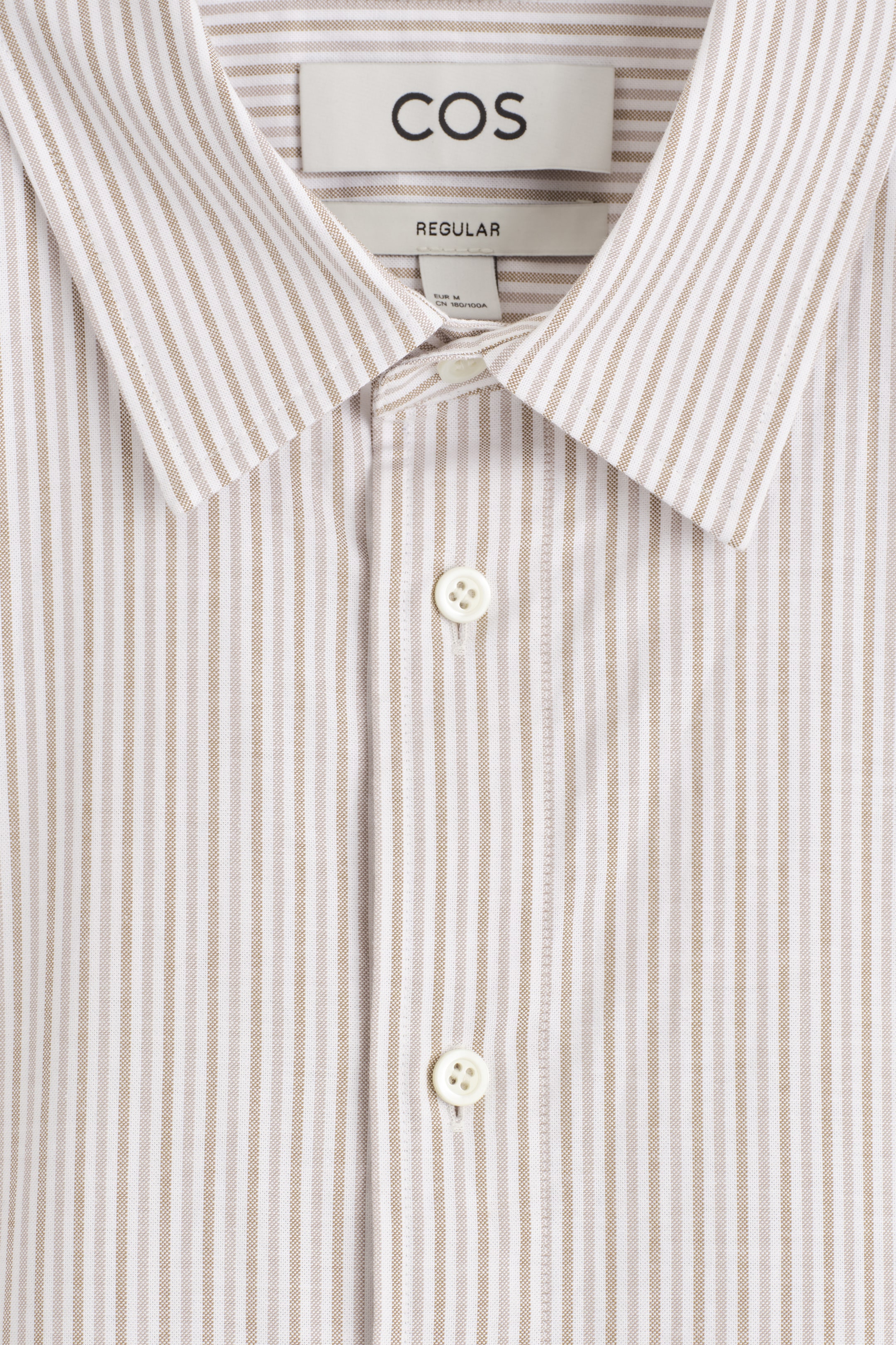 Grotere afbeelding bekijken: OXFORD KATOENEN OVERHEMD - BEIGE / WIT / GESTREEPT - HEREN | H&M NL 7