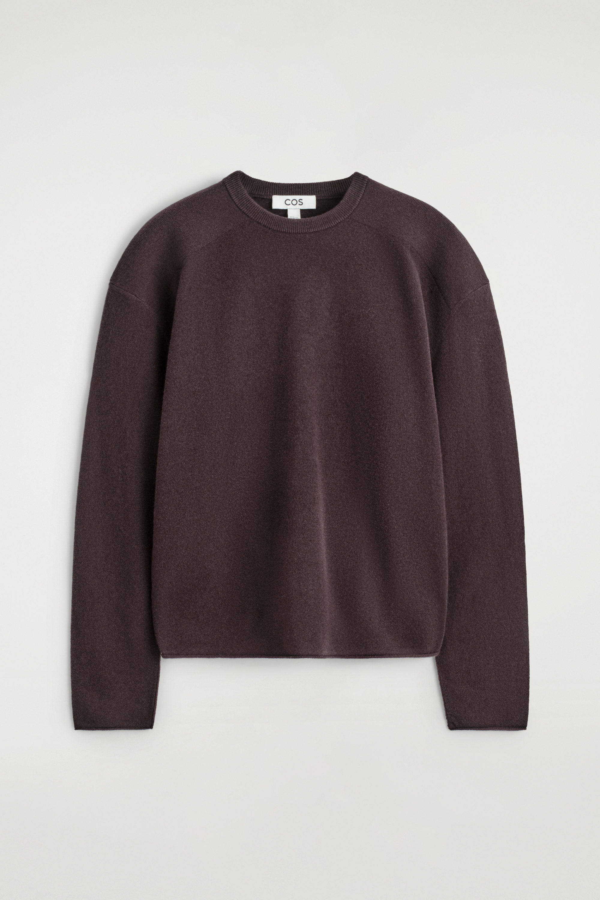 MERINO WOOL CREW-NECK SWEATER - DARK BROWN | COS US