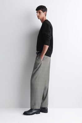 BOILED MERINO WOOL CREW-NECK SWEATER — BLACK 3