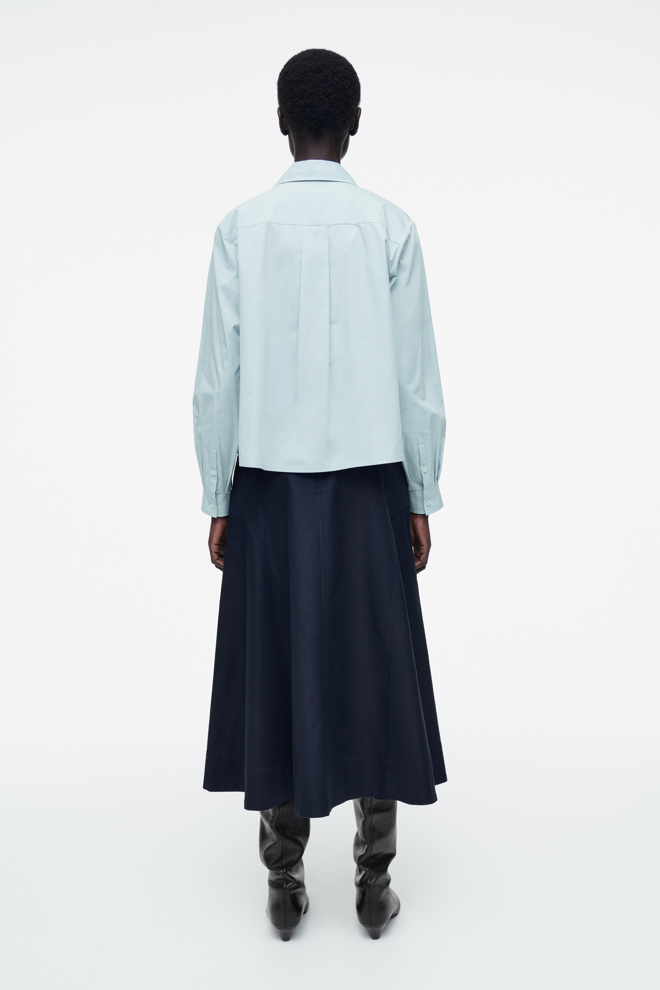 Agrandir l'image: CHEMISE DÉCONTRACTÉE ÉVASÉE EN COTON - BLEU CIEL - FEMME | H&M FR 4