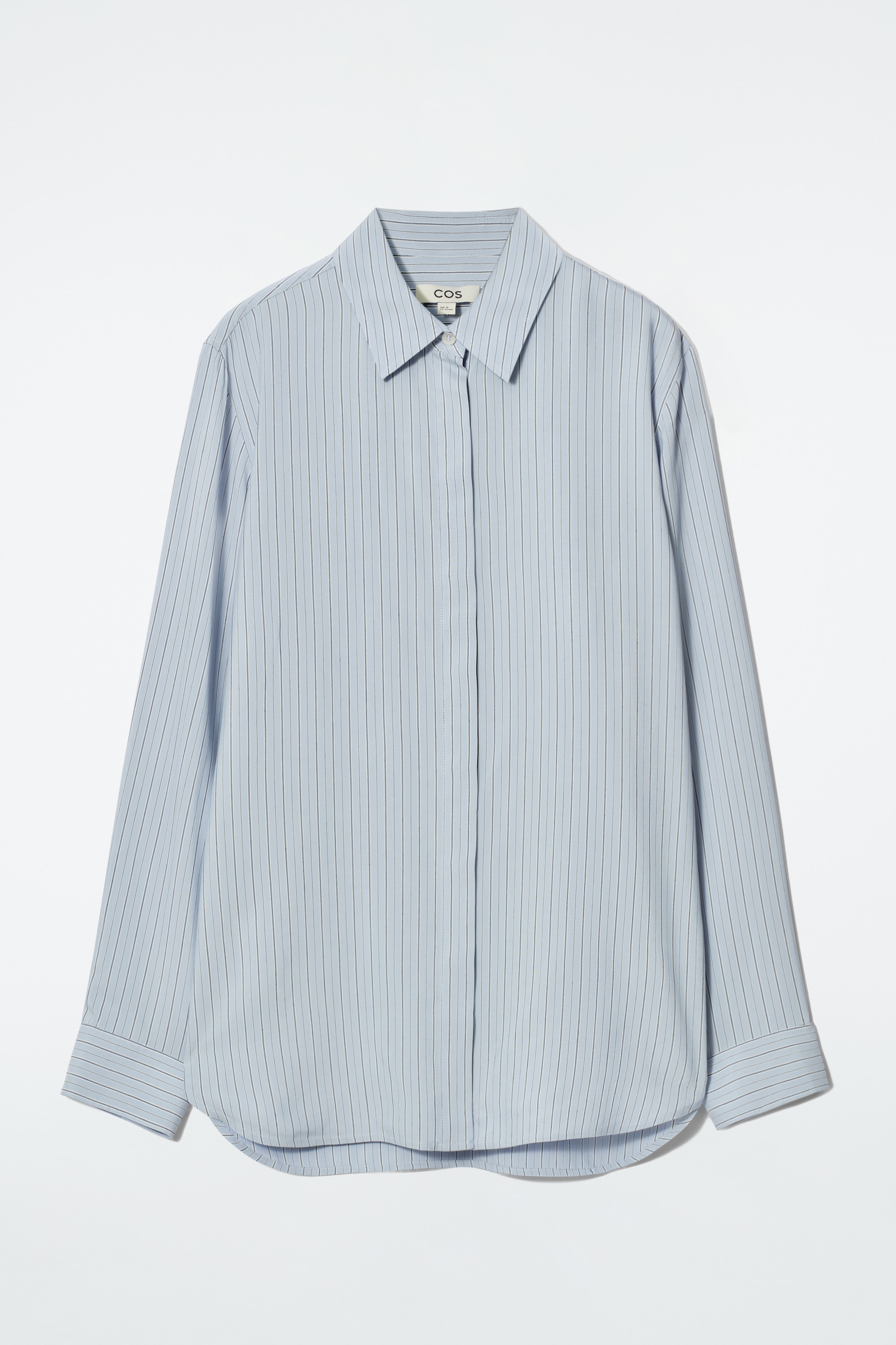 RELAXED STRIPED SHIRT - BLUE / PINSTRIPED/PINK / PINSTRIPED