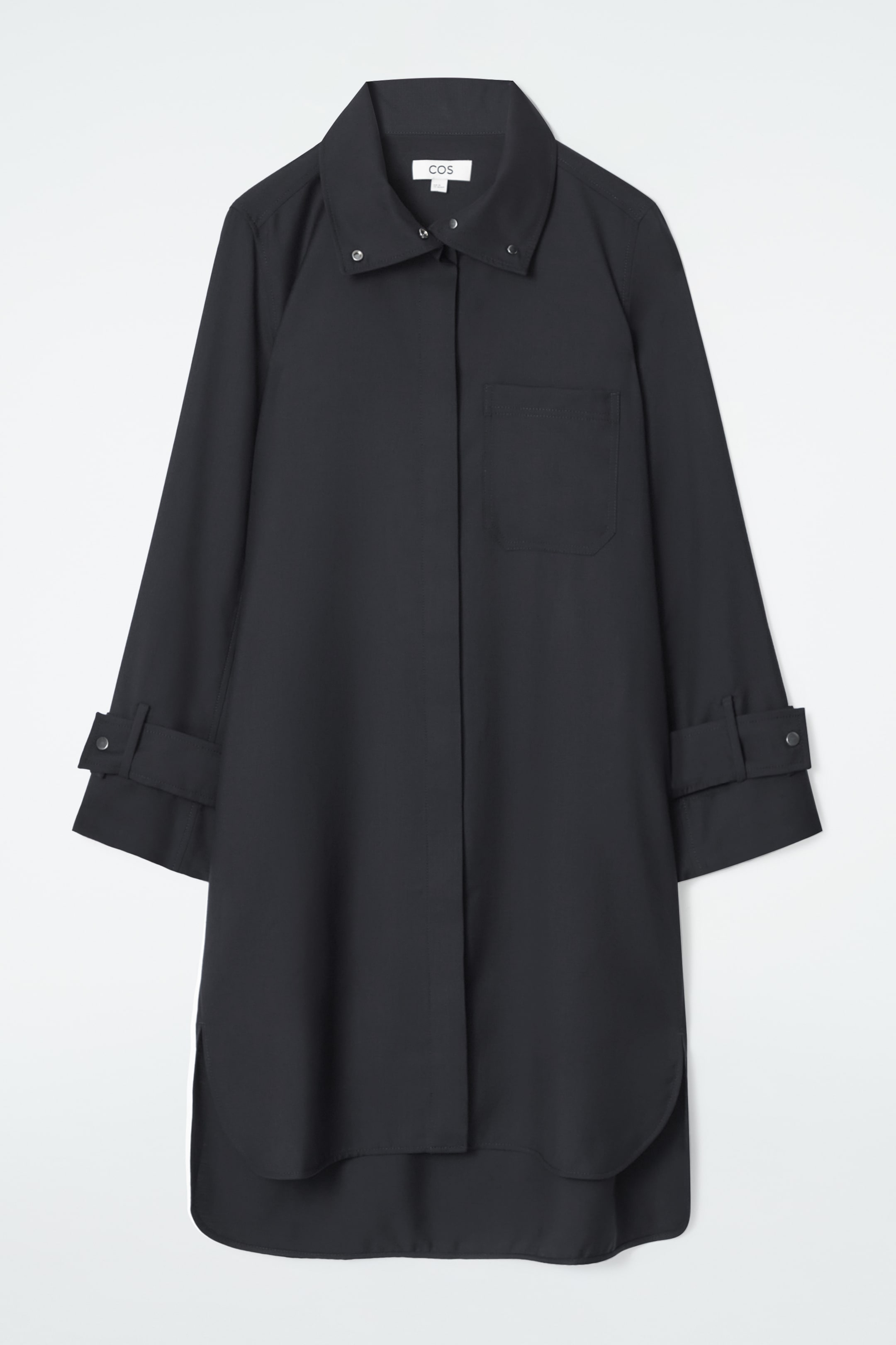 Ingrandisci l'immagine: WOOL SHIRT DRESS - NAVY - DONNA | H&M CH 1