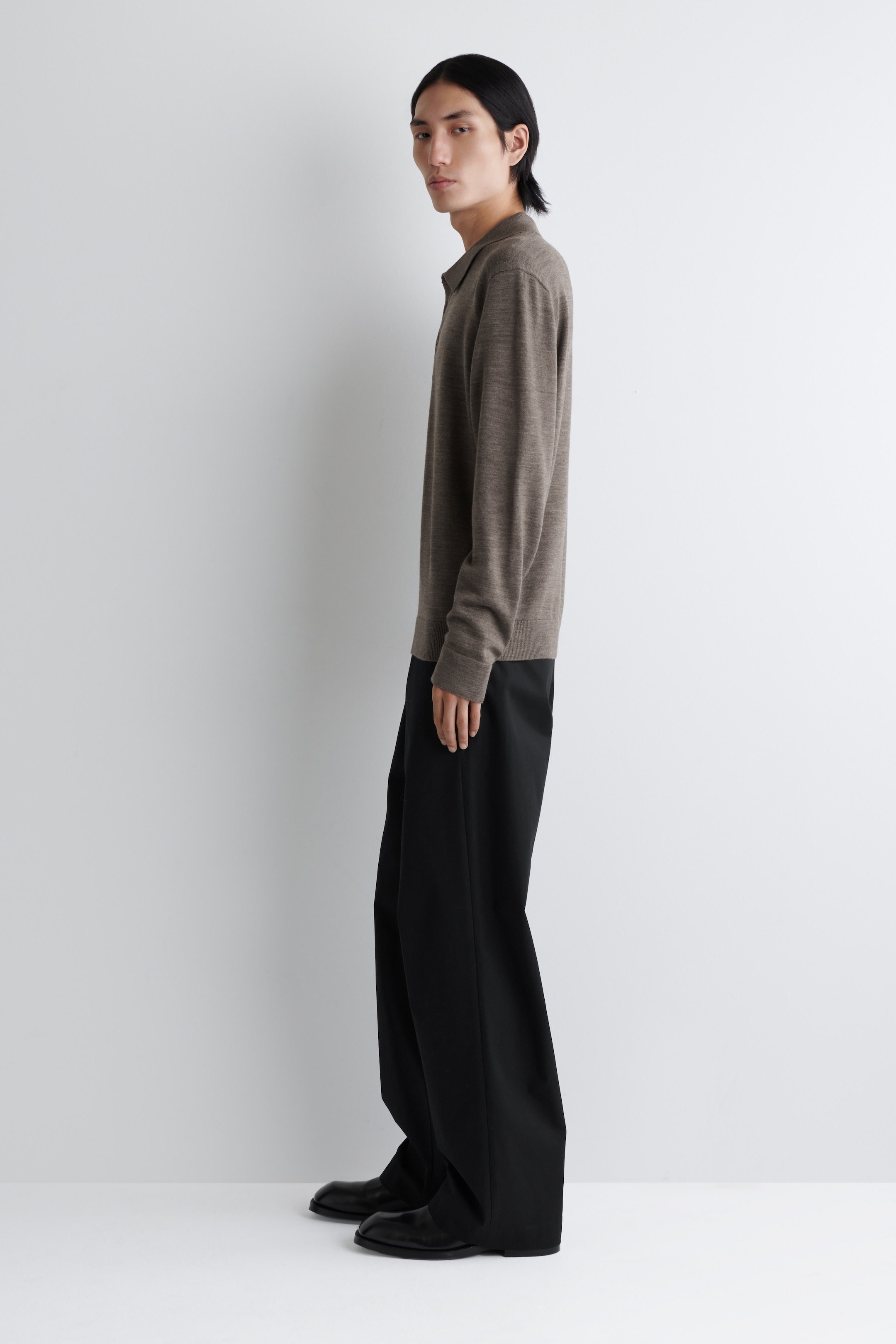 Visualizza immagine più grande: POLO IN LANA MERINO - BEIGE MÉLANGE - UOMO | H&M IT 4