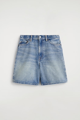HIGH-RISE DENIM SHORTS — BLUE 6