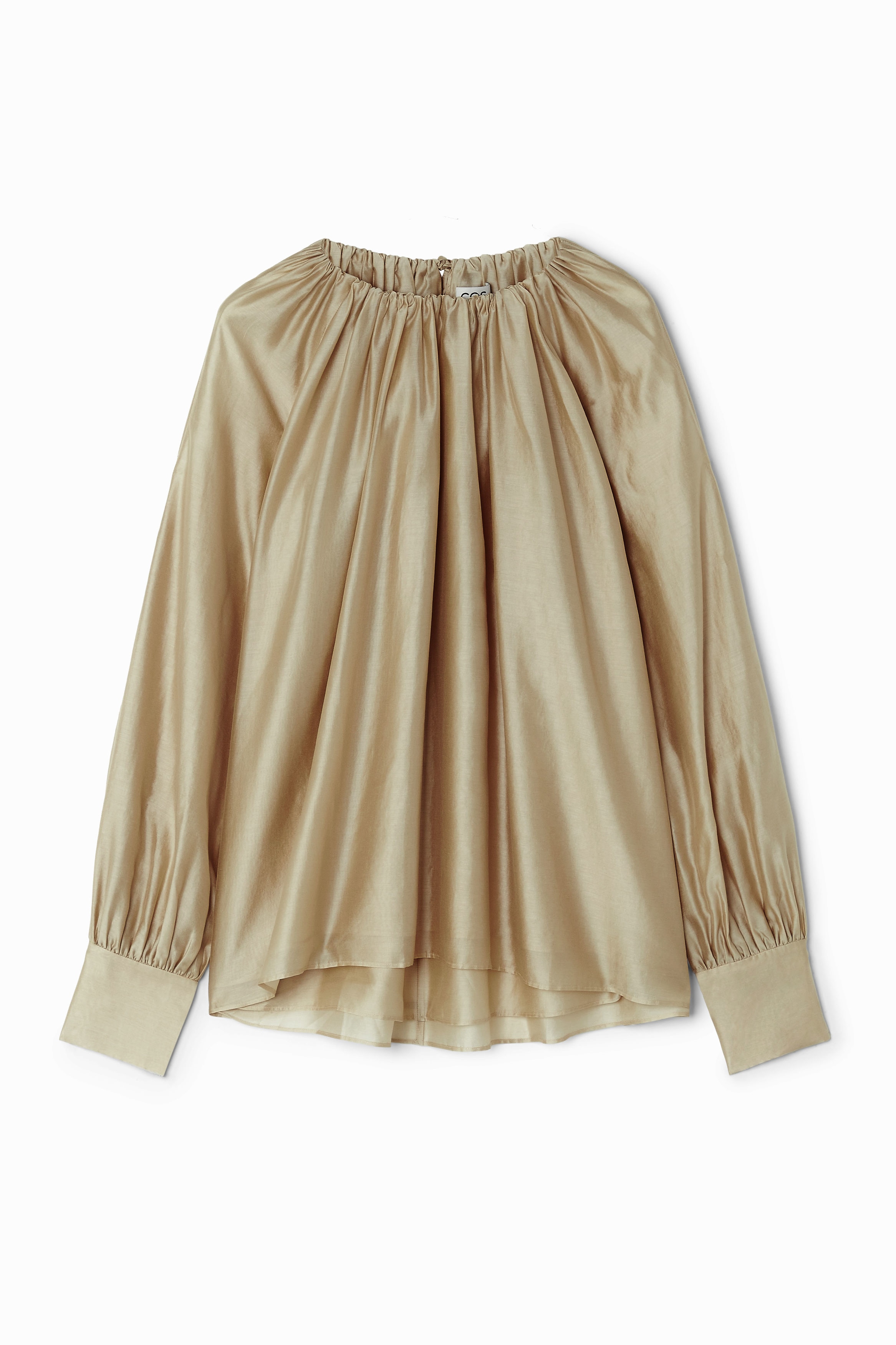 売れ筋商品|||パルフォイス シャツ レディース トップス Blouse - beige PLEATED LONG-SLEEVED BLOUSE - BEIGE | COS