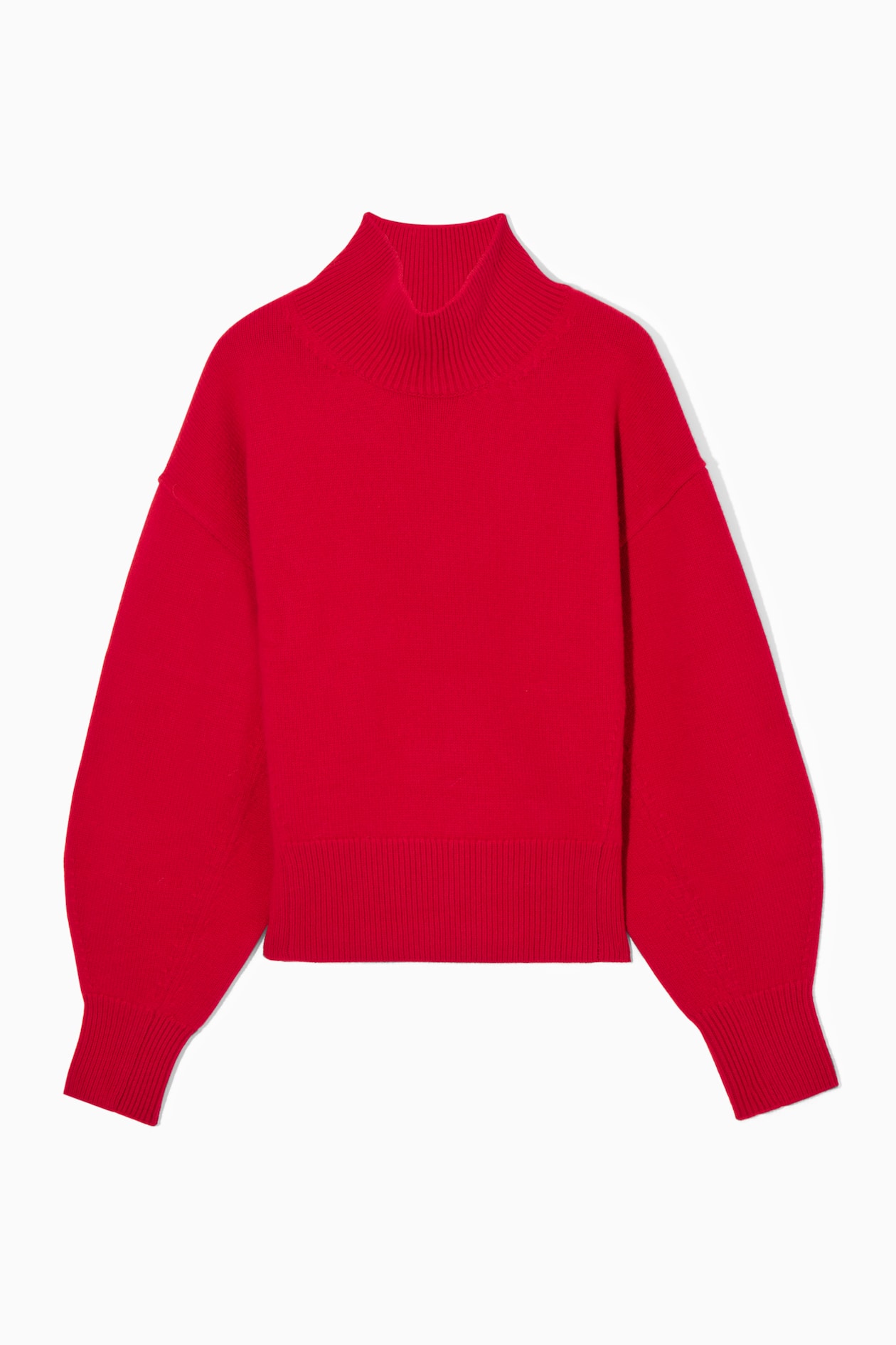 TAILLIERTER WOLLPULLOVER MIT STEHKRAGEN Rot DAMEN H&M CH