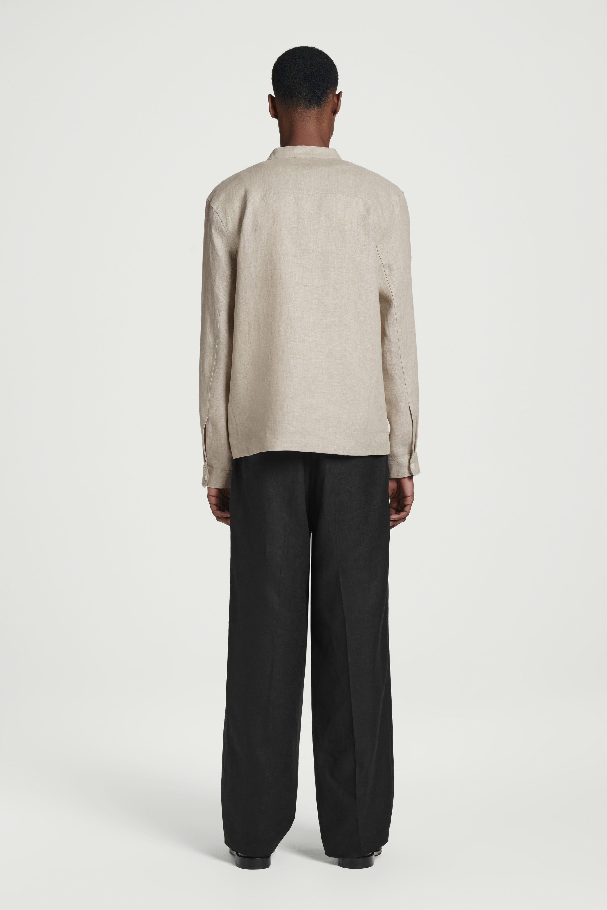 専用です。L'Appartement Linen No Collar Collarless linen shirt gray - Comptoir des Cotonniers