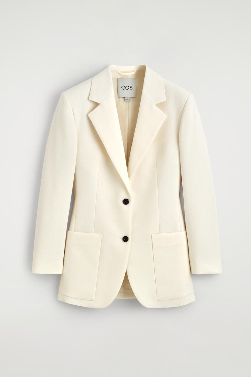 Single-Breasted Bouclé Blazer