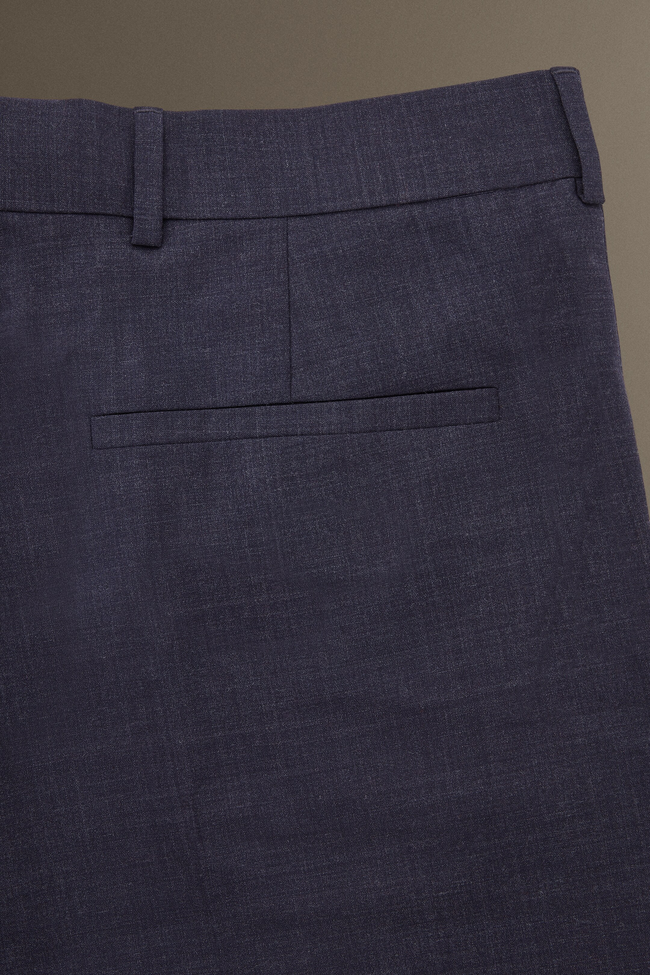 Agrandir l'image: PANTALON SLIM FUSELÉ EN LAINE MÉLANGÉE - BLEU MARINE CHINÉ - HOMME | H&M CH 2
