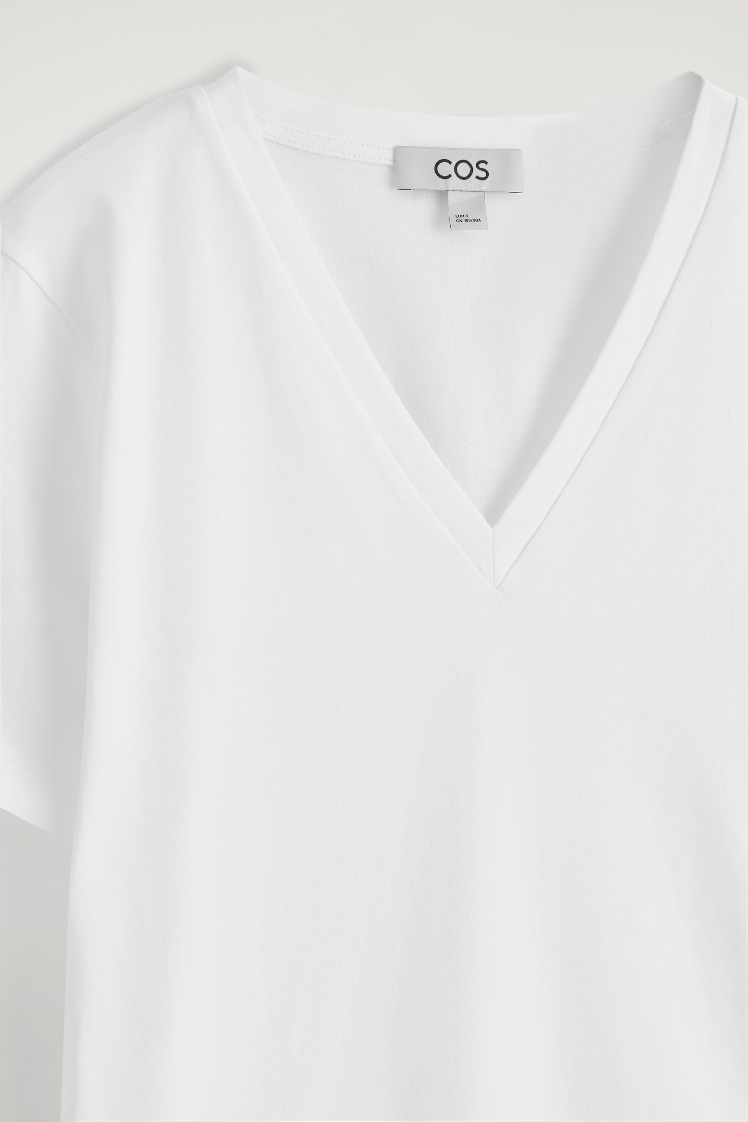 V-NECK COTTON T-SHIRT - WHITE/GREY MÉLANGE/WHITE / STRIPED/BLACK/NAVY - 6
