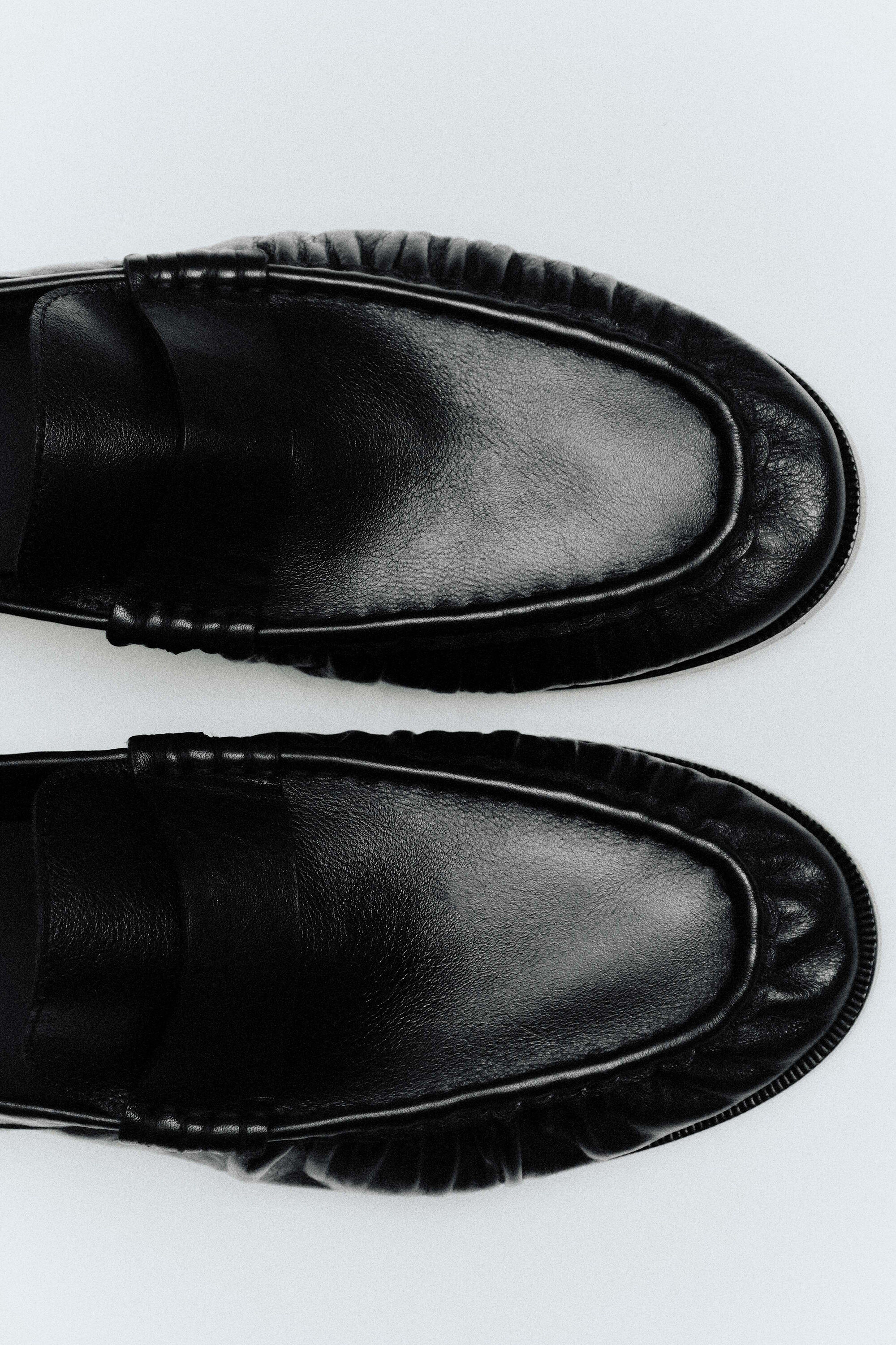 RUCHED LEATHER LOAFERS - thumbnail 5