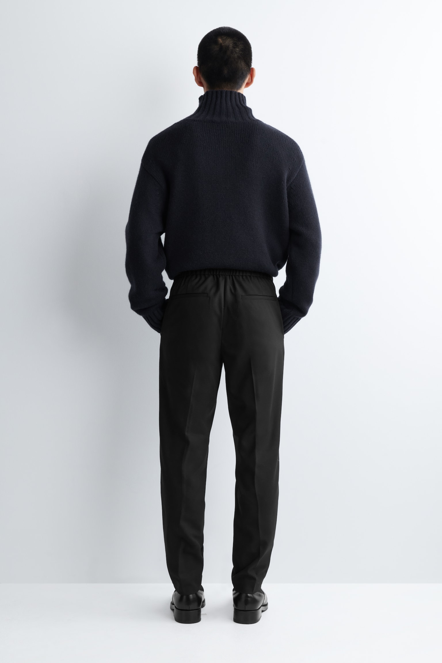 WOOL SKINNY TROUSERS - BLACK/CHARBON - 3