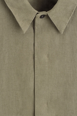 LINEN SHORT-SLEEVED SHIRT — KHAKI 7