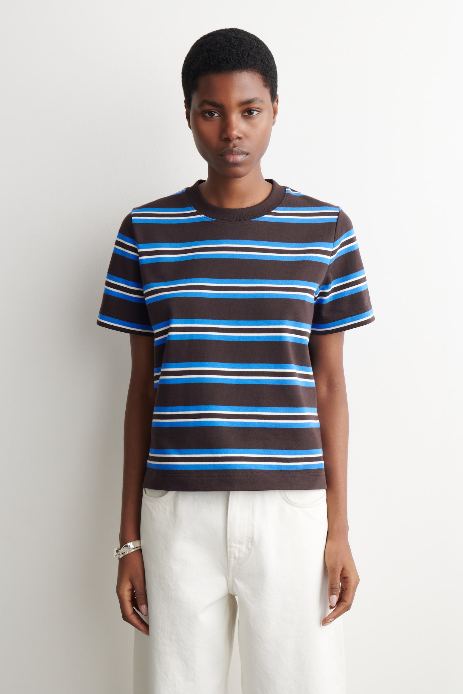 CLEAN CUT - CAMISETA DE MANGA CORTA - MARRÓN / AZUL / RAYAS/BLANCO/NEGRO/AZUL ACIANO/BEIGE JASPEADO/AZUL MARINO/VERDE/ROJO OSCURO - 1