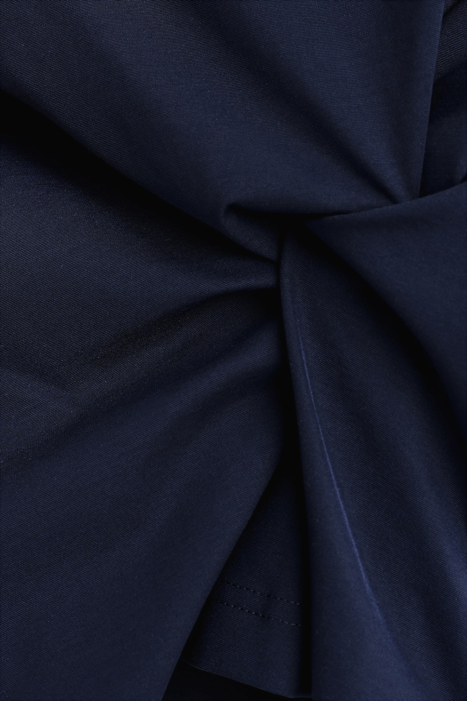 TWIST-DETAIL JERSEY TOP - כחול כהה/חום כהה - 6