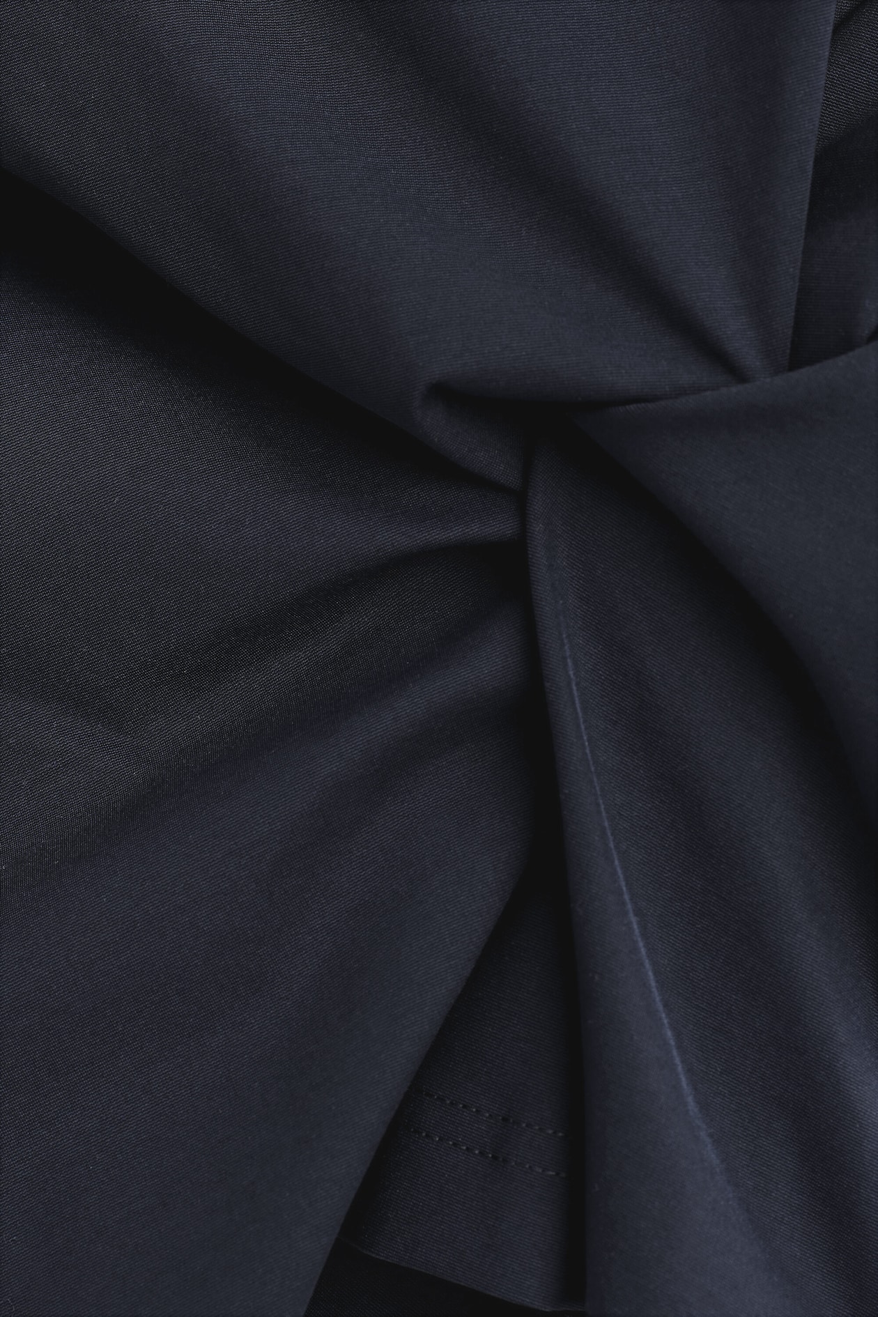 TWIST-DETAIL JERSEY TOP — NAVY