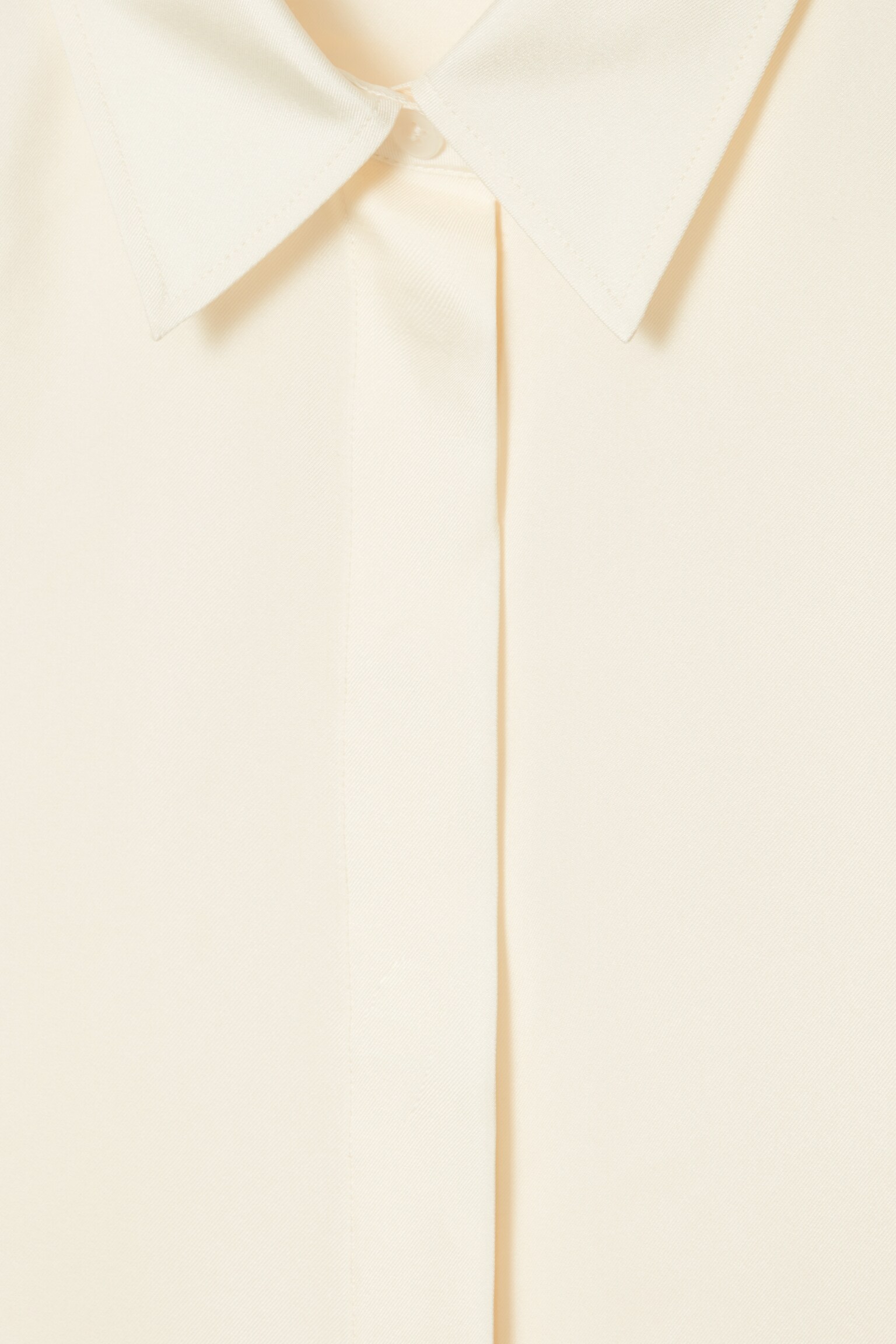 OVERSIZED PURE SILK SHIRT - OFF-WHITE/BLACK - 2