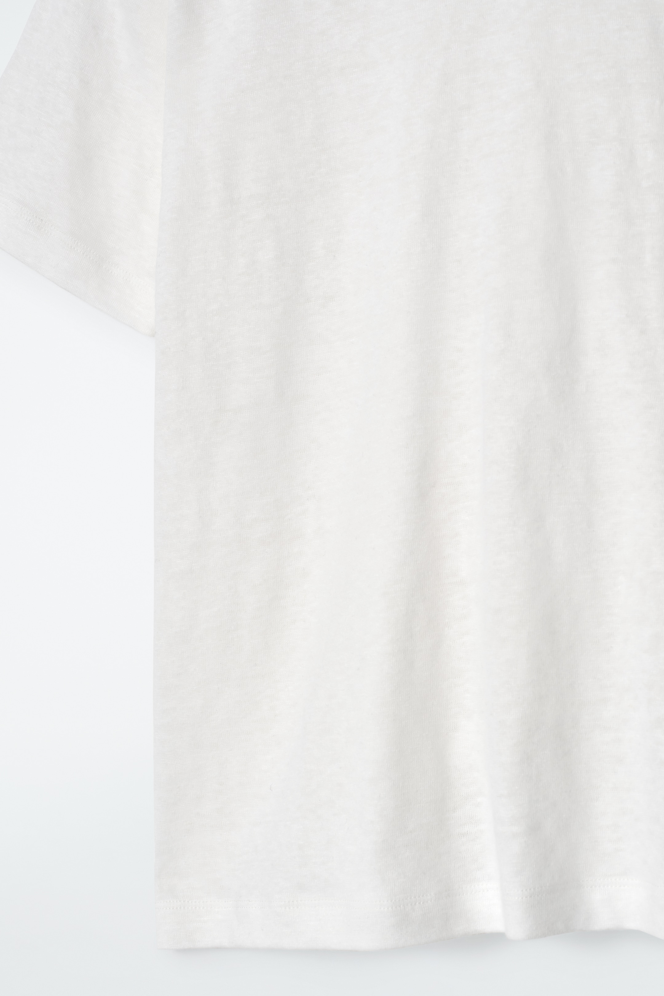 Zobrazit větší obrázek: LÍMCOVÉ LNIANÉ TRIČKO - BÍLÁ - ŽENY | H&M CZ 7