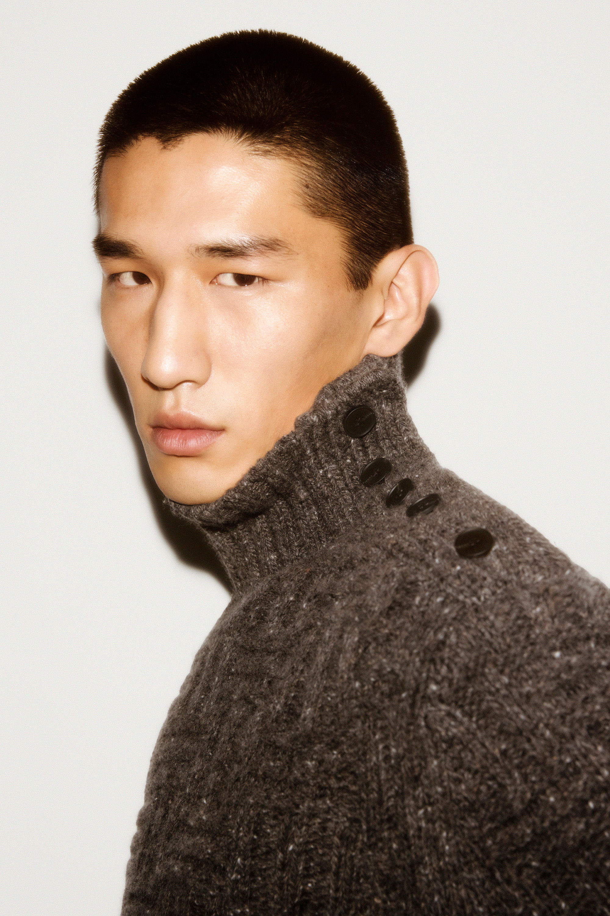 BASKETWEAVE WOOL SWEATER - STONE MÉLANGE | COS