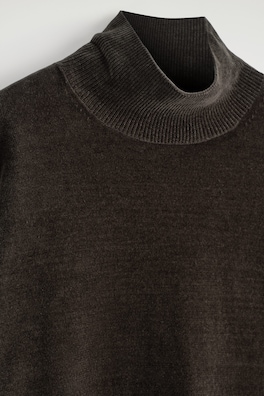 CHENILLE MOCK-NECK SWEATER — BROWN 6