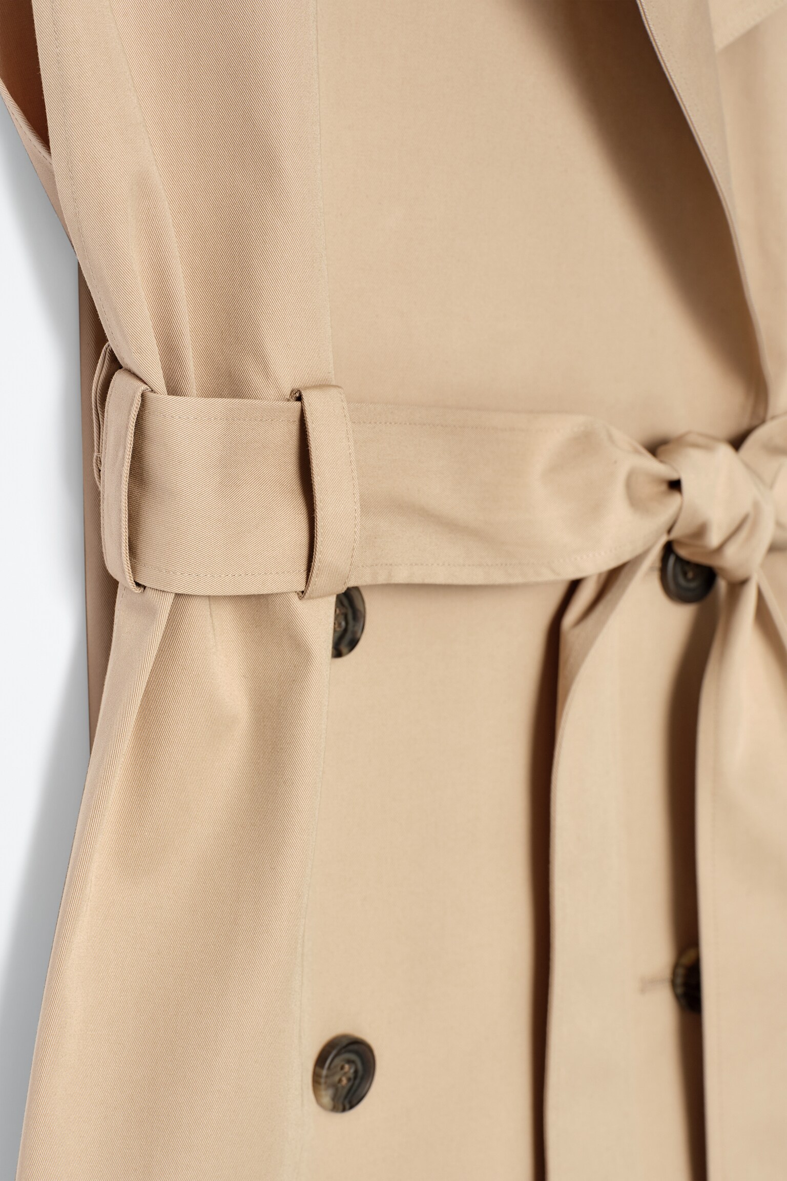 GABARDINA HÍBRIDA SIN MANGAS - BEIGE - 5