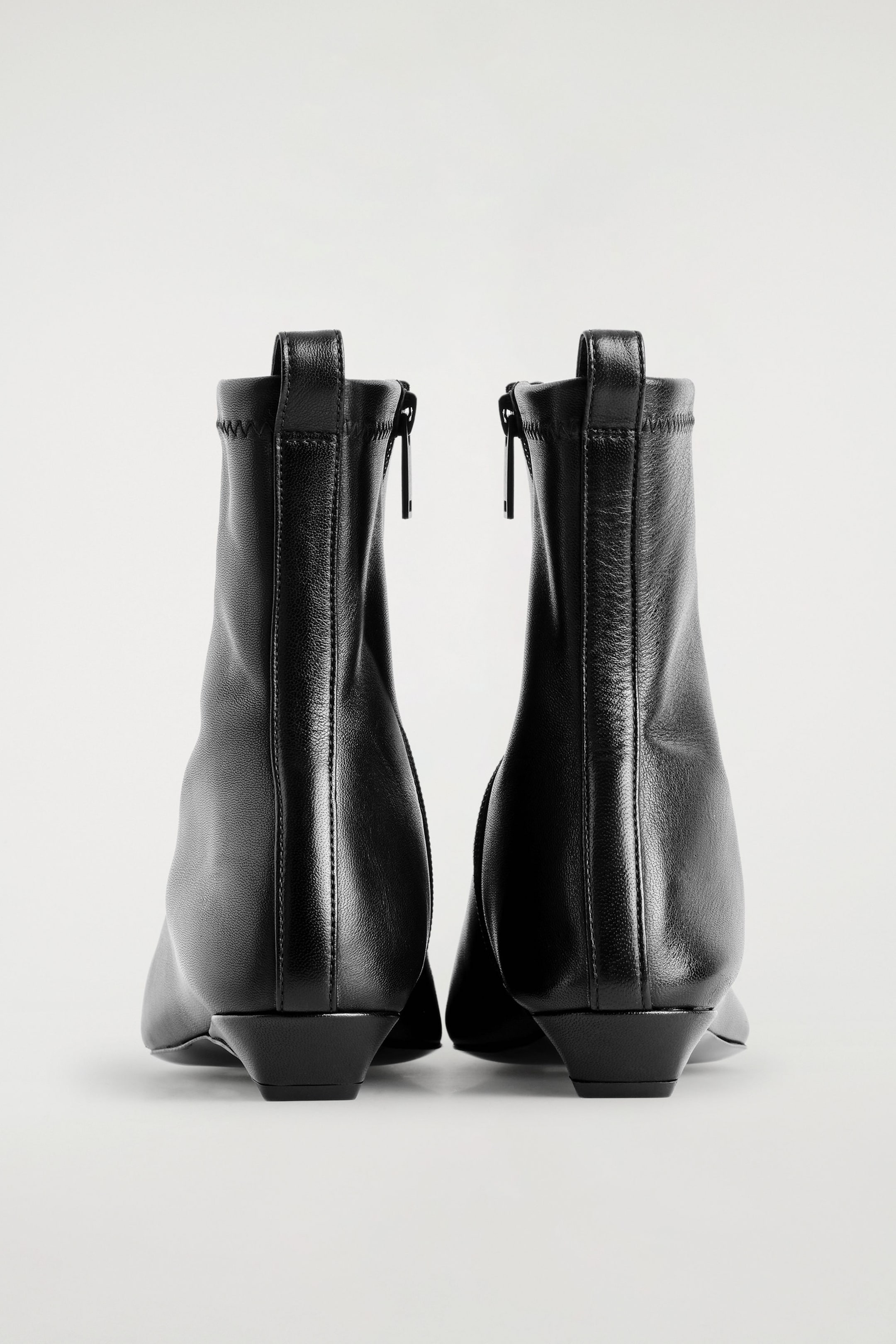 POINTED LEATHER SOCK BOOTS