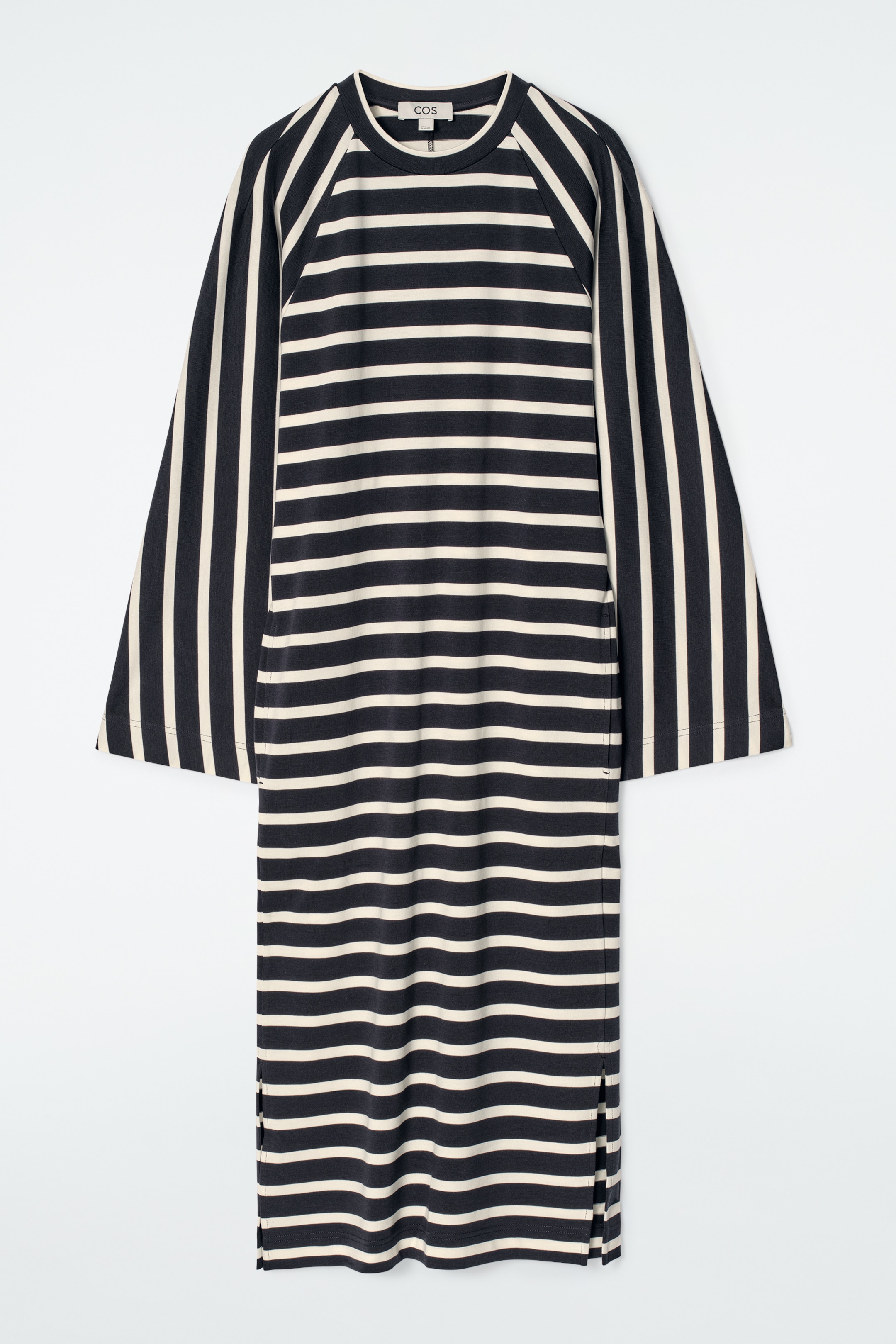 Grotere afbeelding bekijken: JERSEY MIDI KOLOM JURK - MARINE / GESTREEPT - DAMES | H&M BE 6