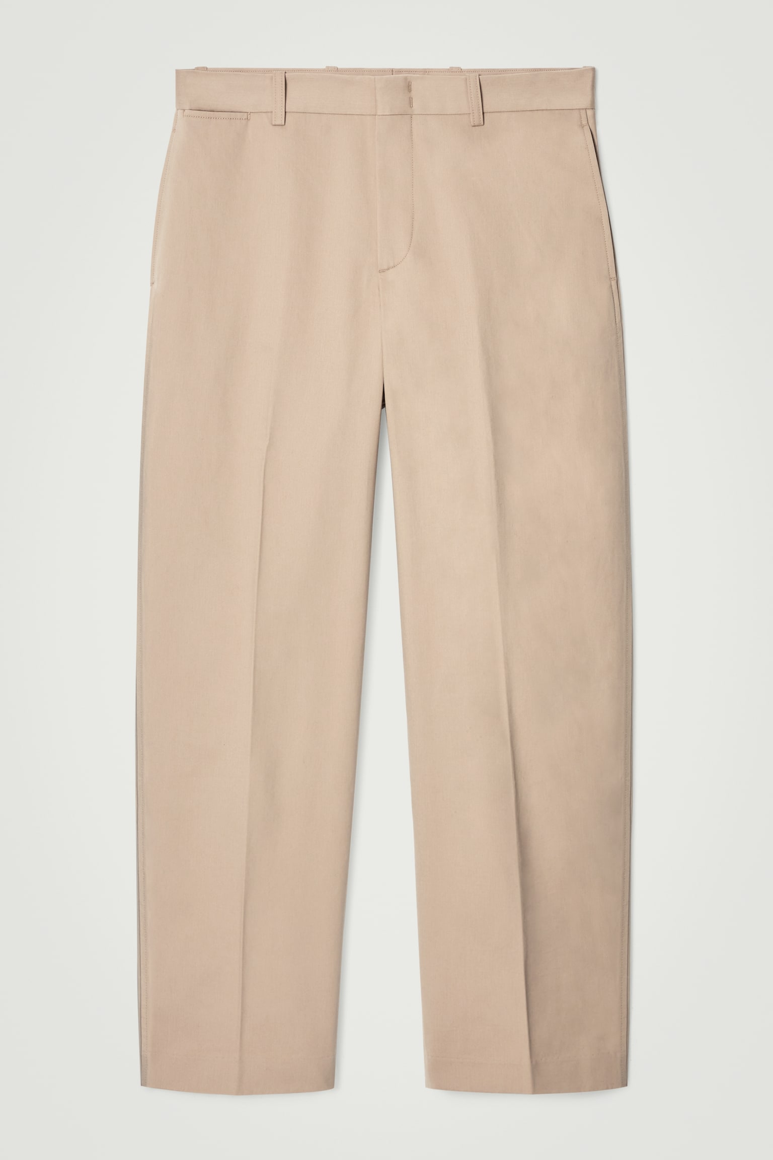 PANTALON CHINO DROIT DÉCONTRACTÉ - BEIGE/BLEU MARINE