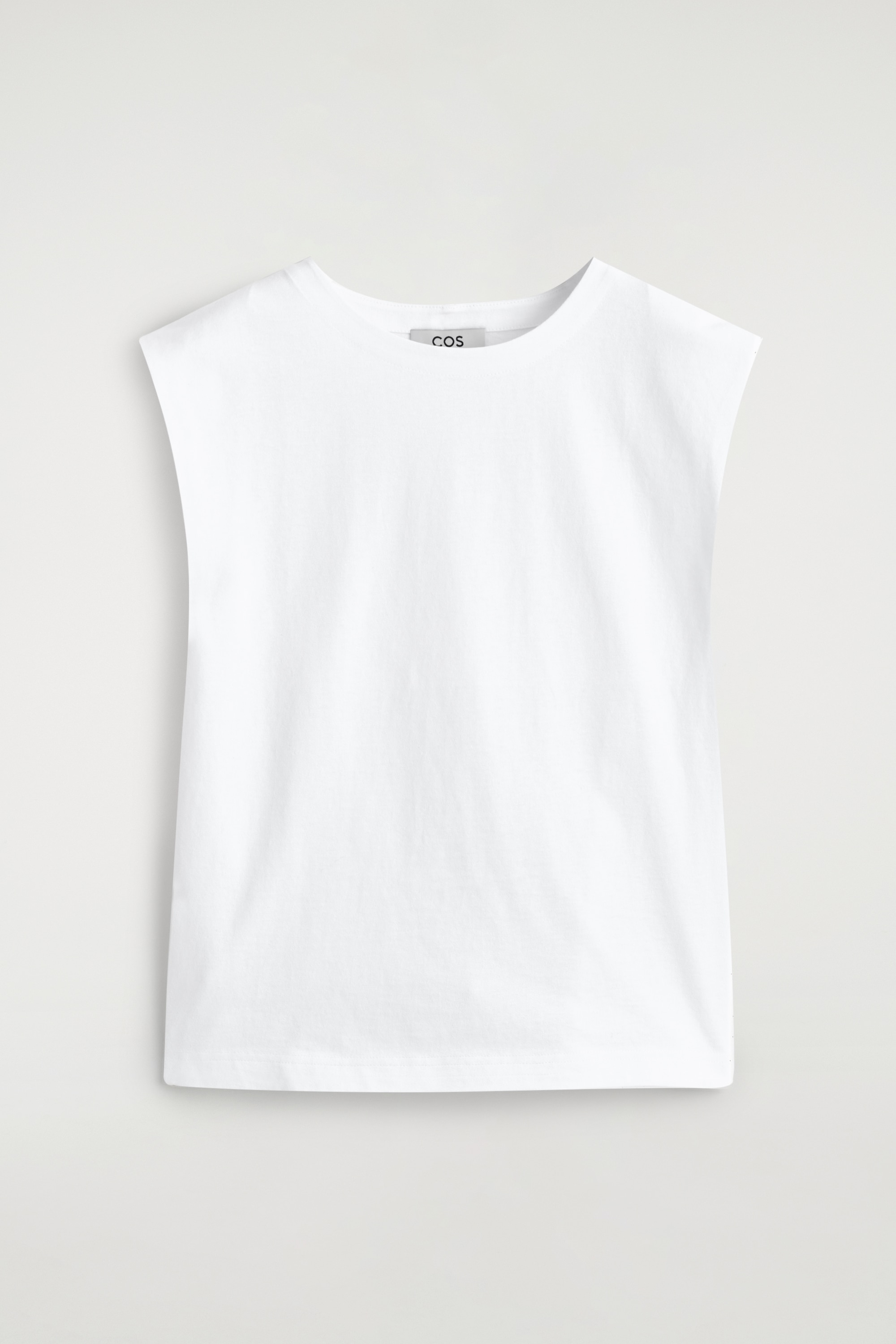 CANOTTA IN JERSEY DI COTONE CON SPALLE RIPIEGATE - BIANCO/BIANCO / MARRONE / RIGHE