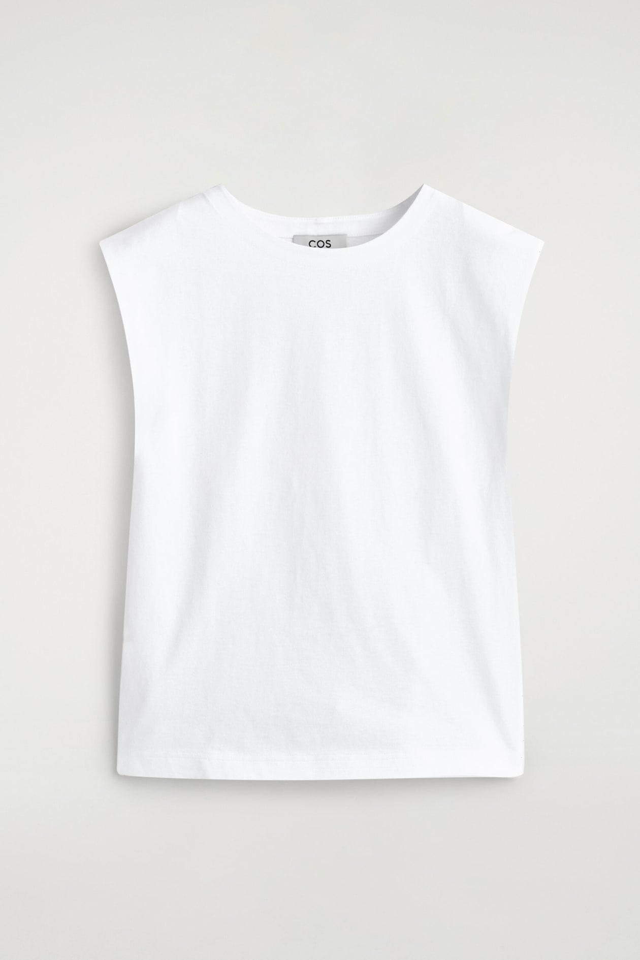 FOLDED-SHOULDER COTTON-JERSEY TANK TOP
