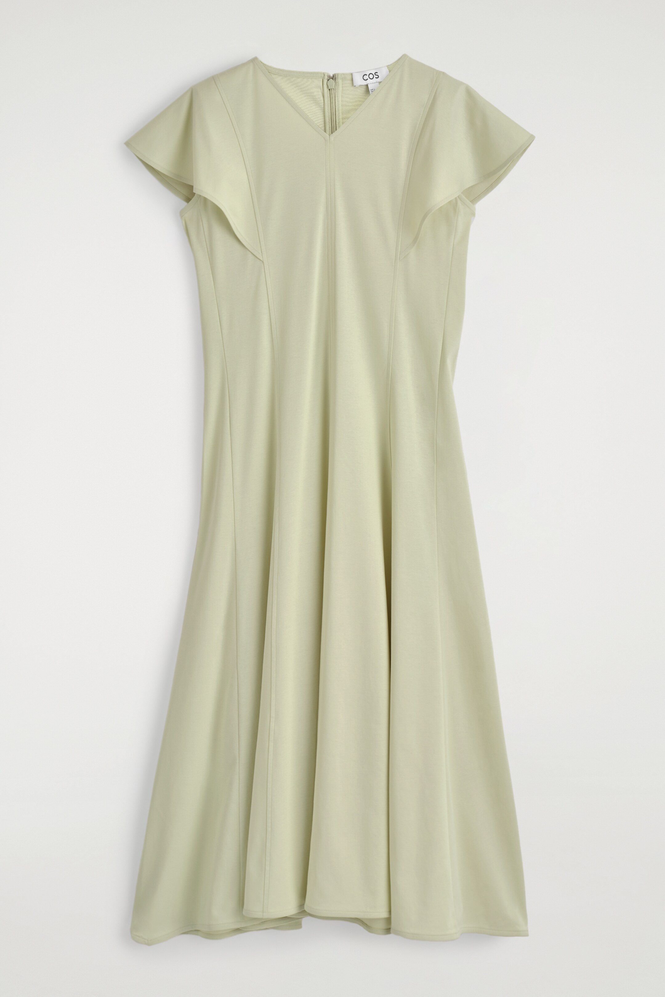 Visualizza immagine più grande: ABITO MIDI IN COTONE CON MANICHE A PETALO - VERDE CHIARO - DONNA | H&M IT 5