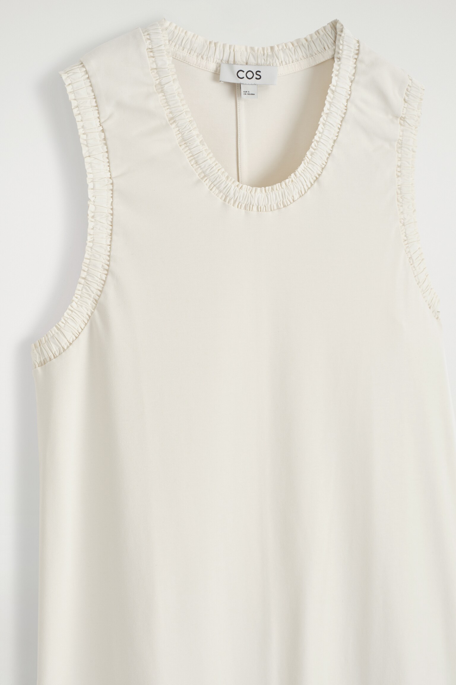 ABITO MIDI IN COTONE CON VOLANT - BIANCO/BLU NAVY - 7