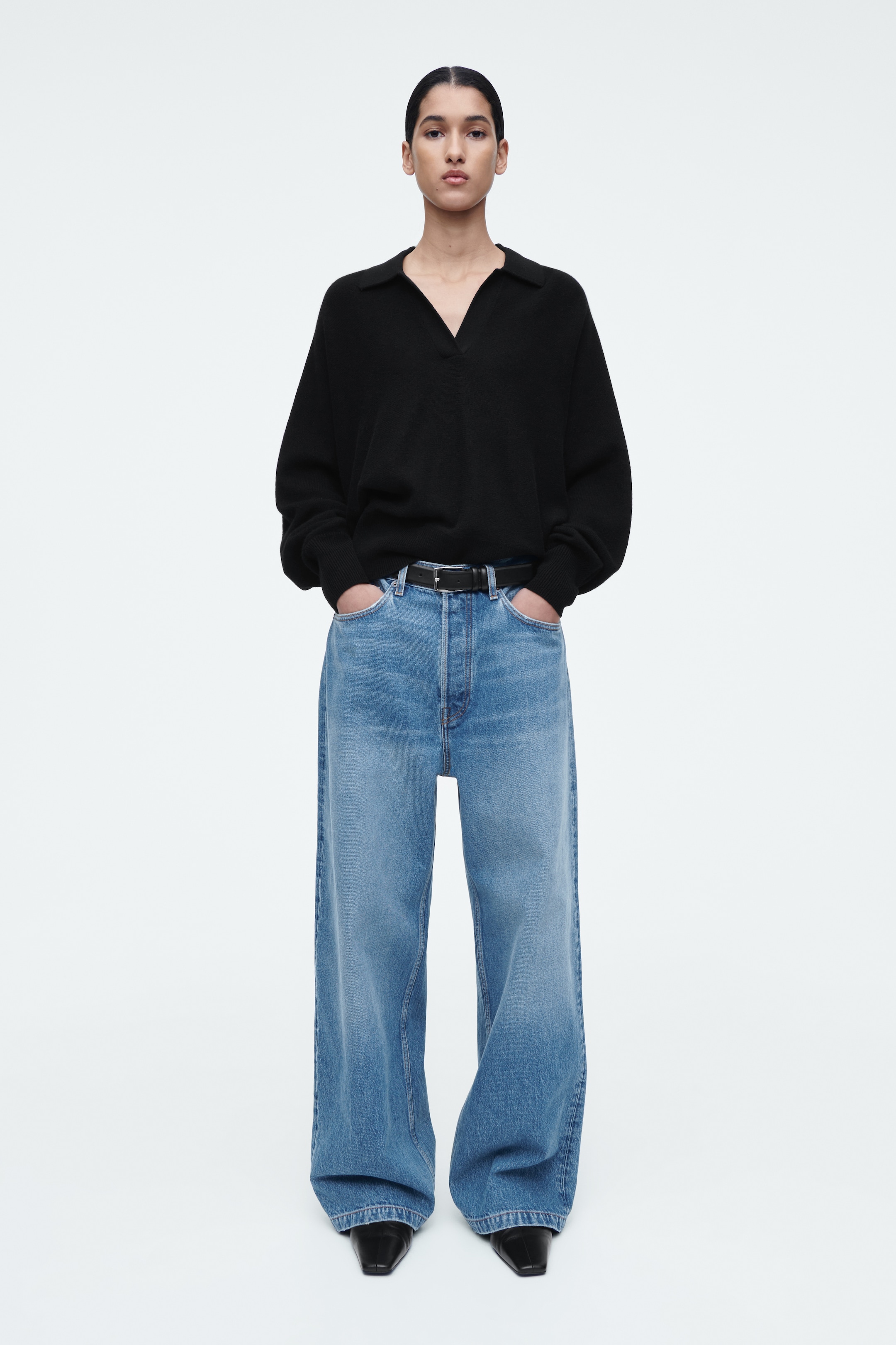 Visualizza immagine più grande: JEANS VOLUME A GAMBA LARGA - BLU AUTENTICO - DONNA | H&M IT 1