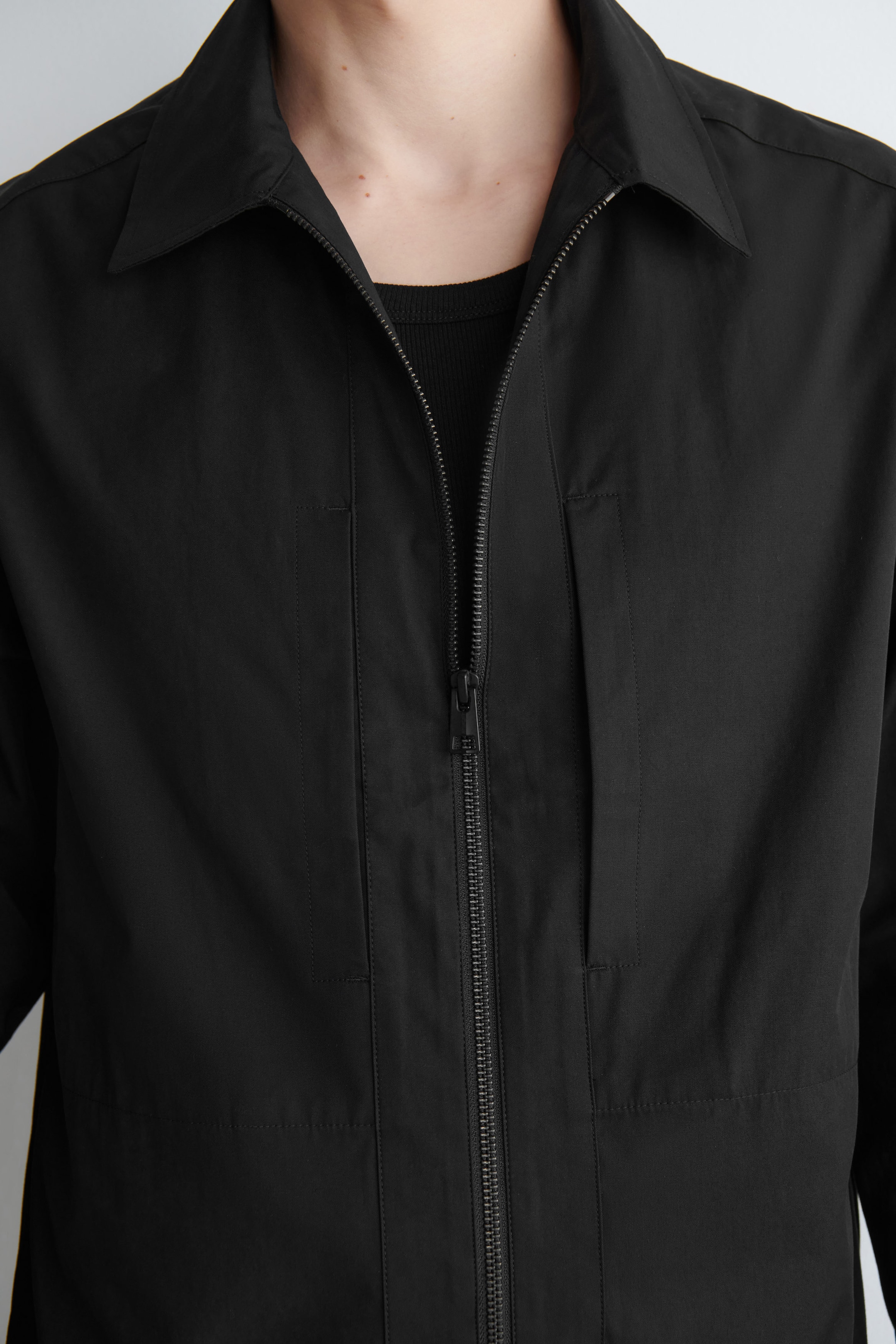 COTTON ZIPPED OVERSHIRT