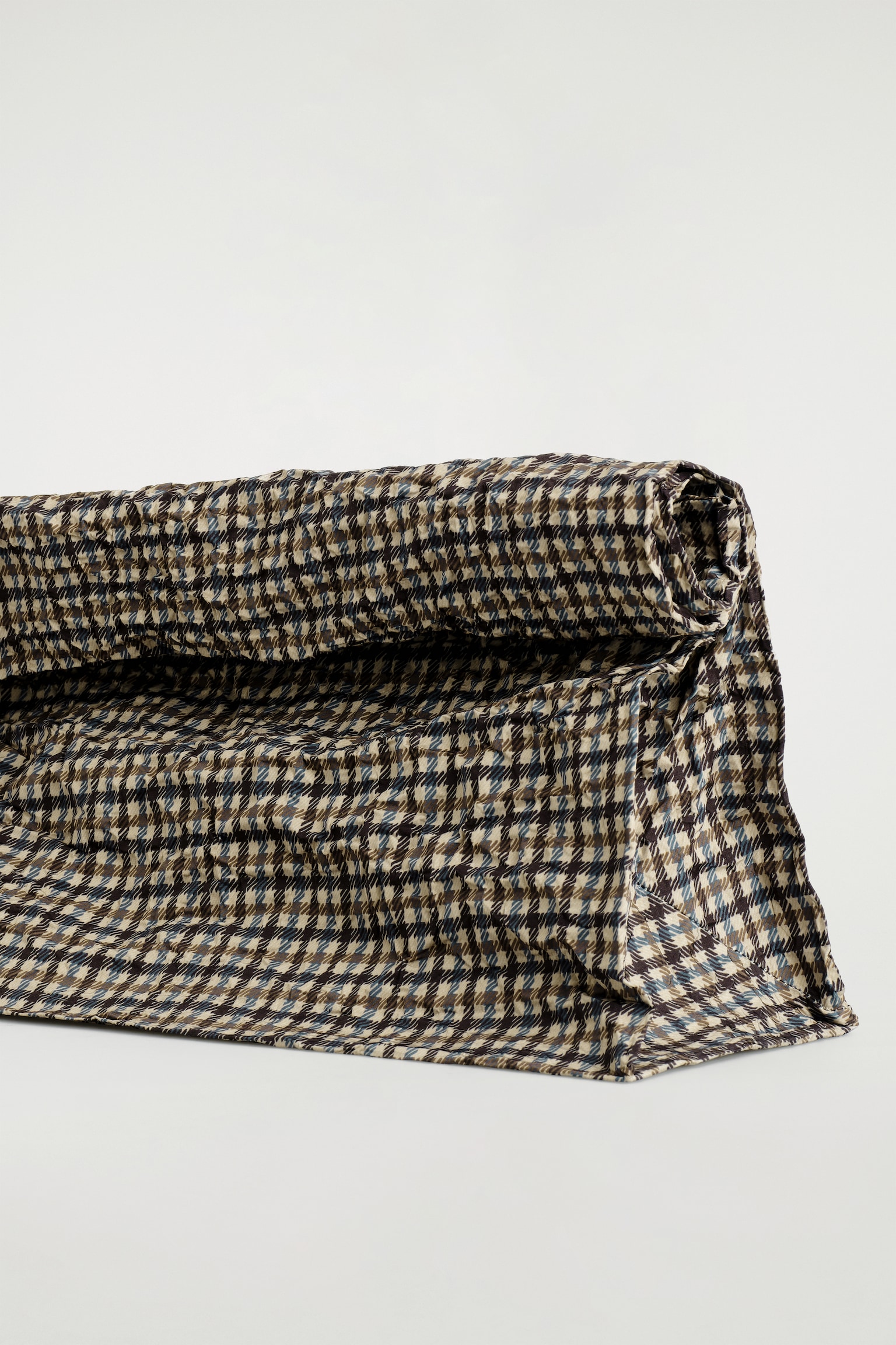 FOLDED OVERSIZED CLUTCH BAG - BEIGE / CHECKED/BURGUNDY / CHECKED - 3